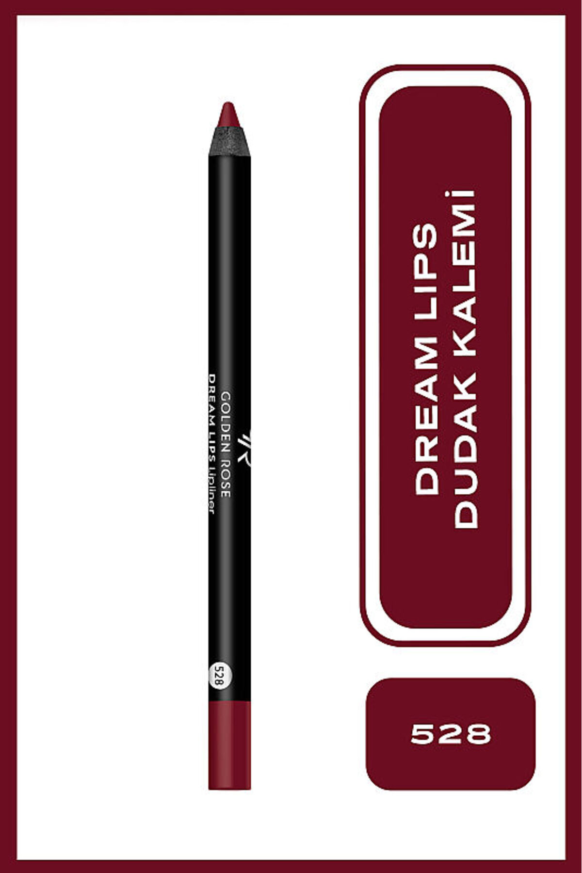 Golden Rose Dream Lips Lipliner - 528 Dark Wine - Dudak Kalemi