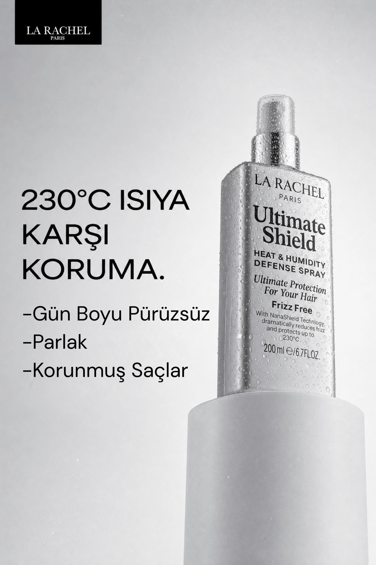La Rachel Elektriklenmeyen, Pürüzsüz Ve Parlak Saçlar İçin Isı Ve Boya Koruyucu Profesyonel Bakım Spreyi