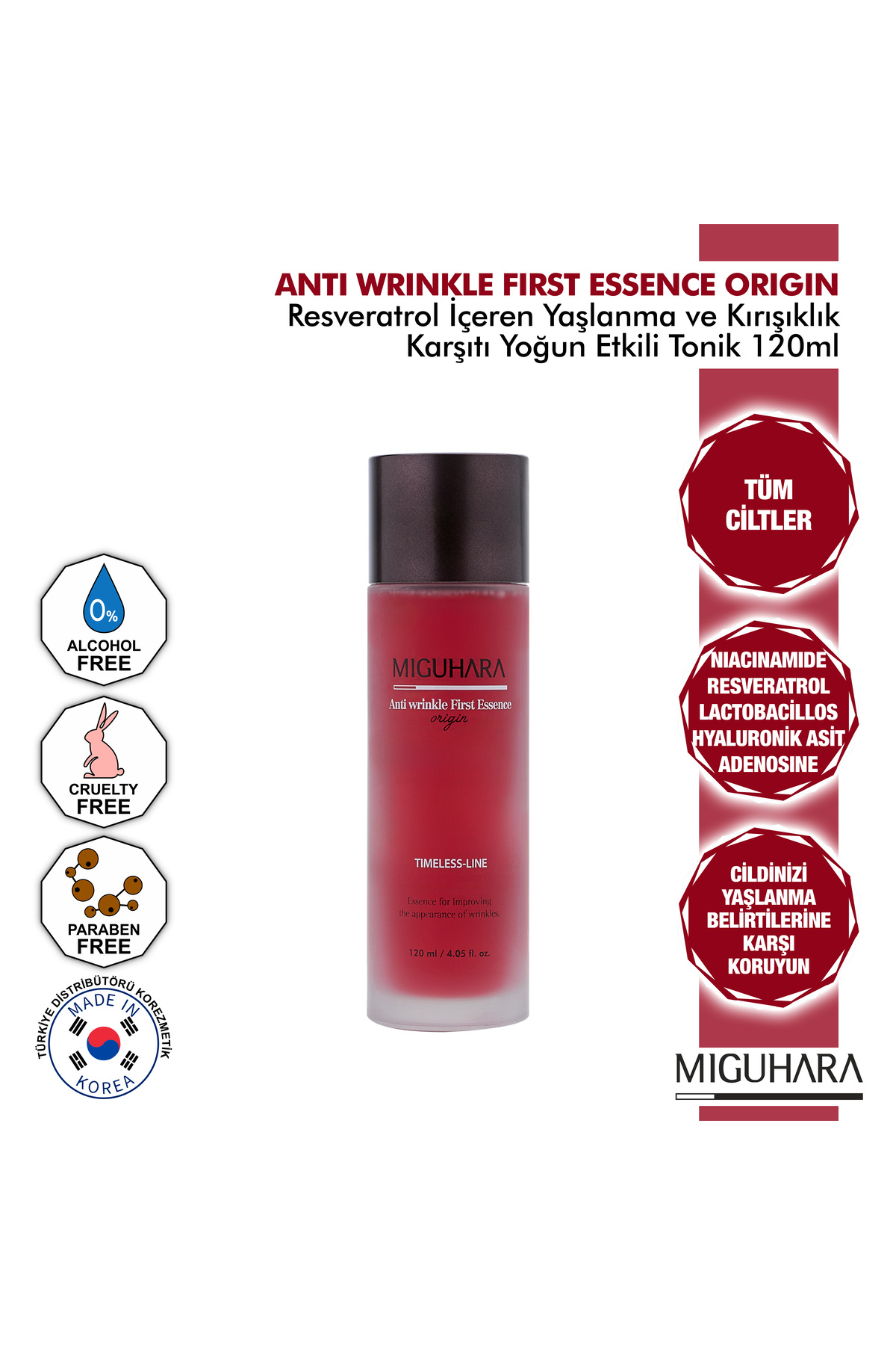 MİGUHARA MIGUHARA Anti-wrinkle First Essence Origin 120ml