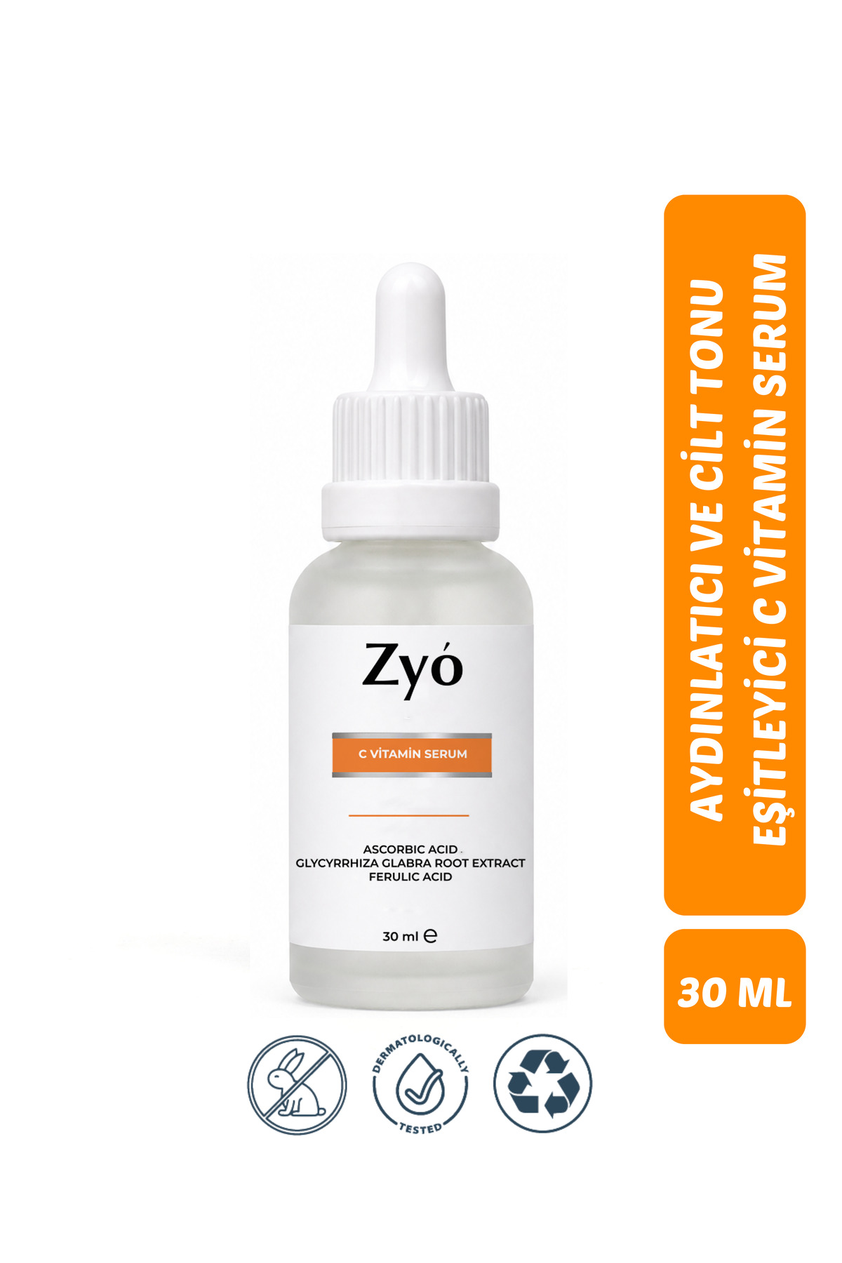 Zyo Aydınlatıcı ve Cilt Tonu Eşitleyici Vitamin C Serum 30 ml