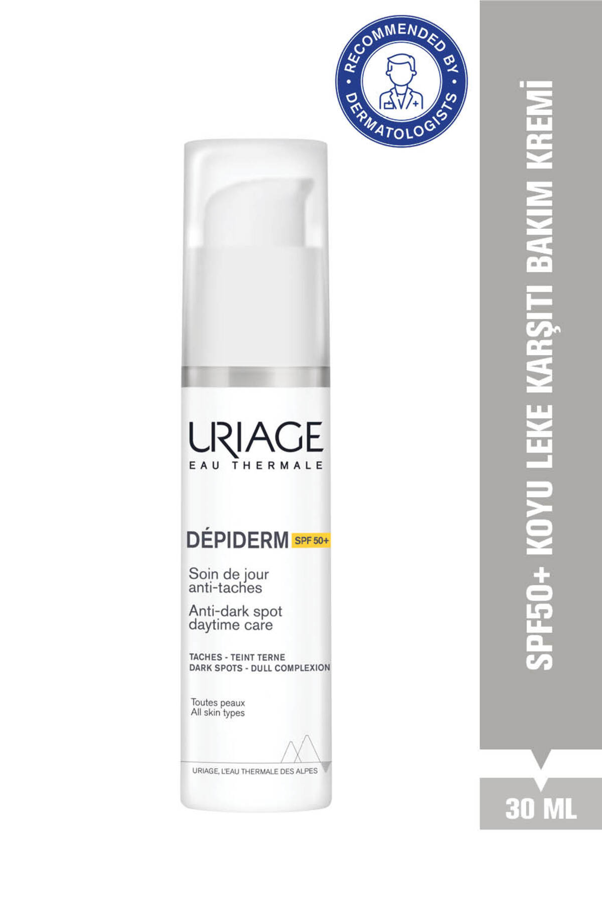 Uriage DEPIDERM SPF50+ Leke Karşıtı Aydınlatıcı Yüz Kremi 30 ml