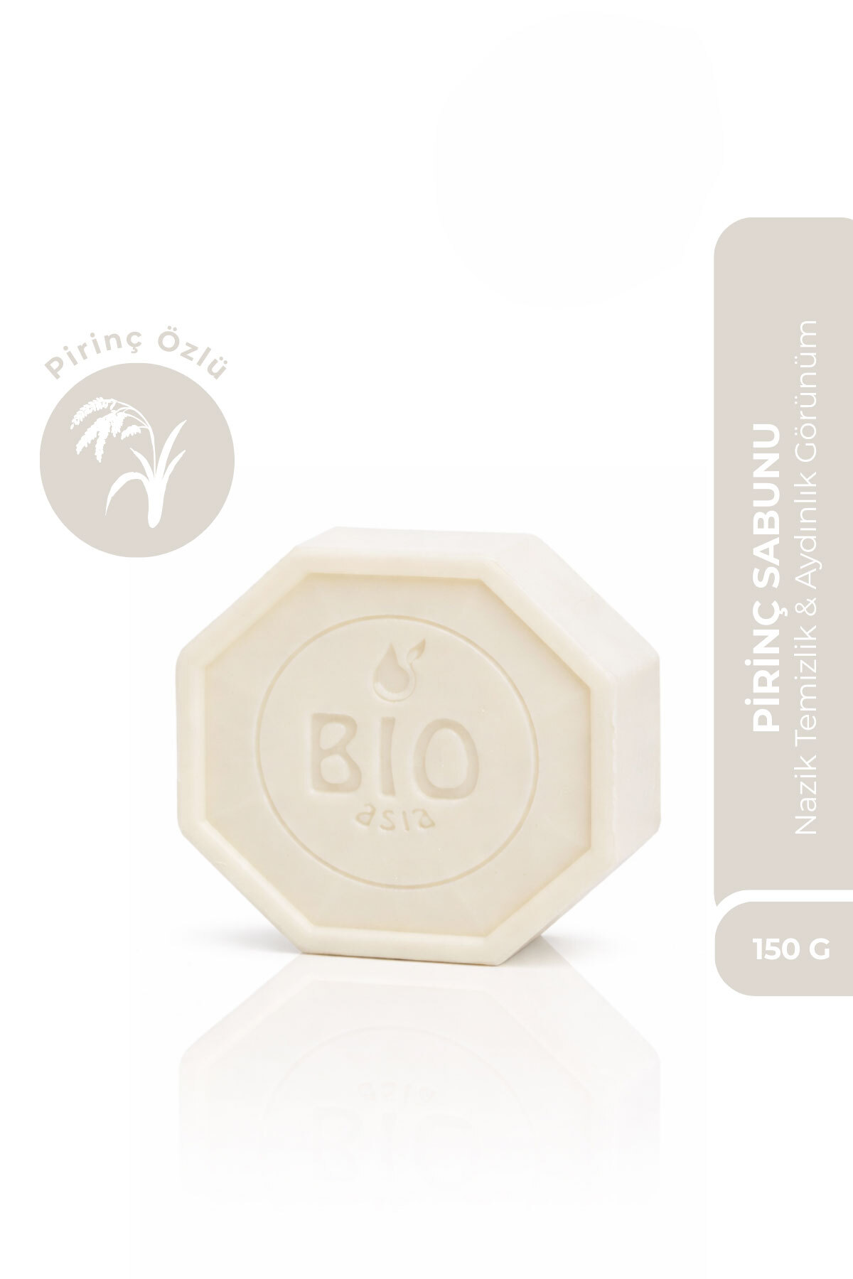Bio Asia Pirinç Sabunu – Pürüzsüz Görünüm Desteği – 150 g