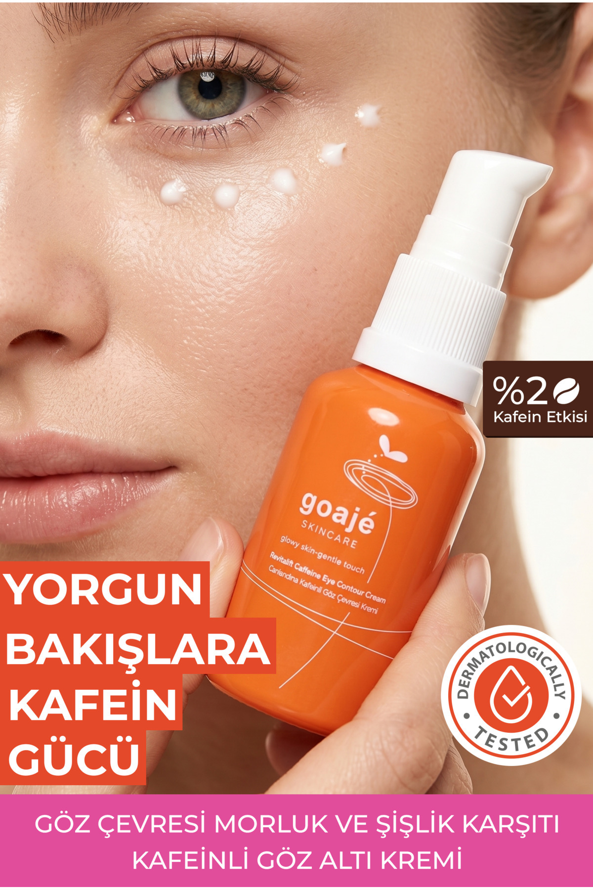 Goajé SKINCARE Goajé Kafeinli Göz Altı Kremi 30 ml, Göz Çevresi Morluk Şişlik Karşıtı