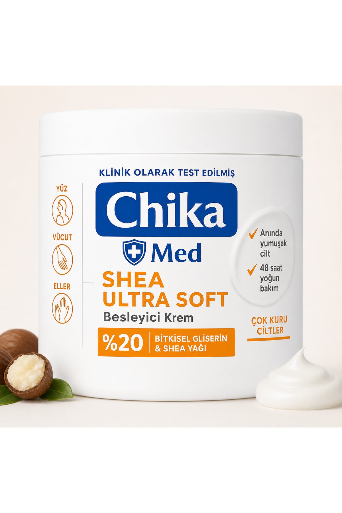 Chika Med + Shea Besleyici Nemlendirici Krem 400 ML