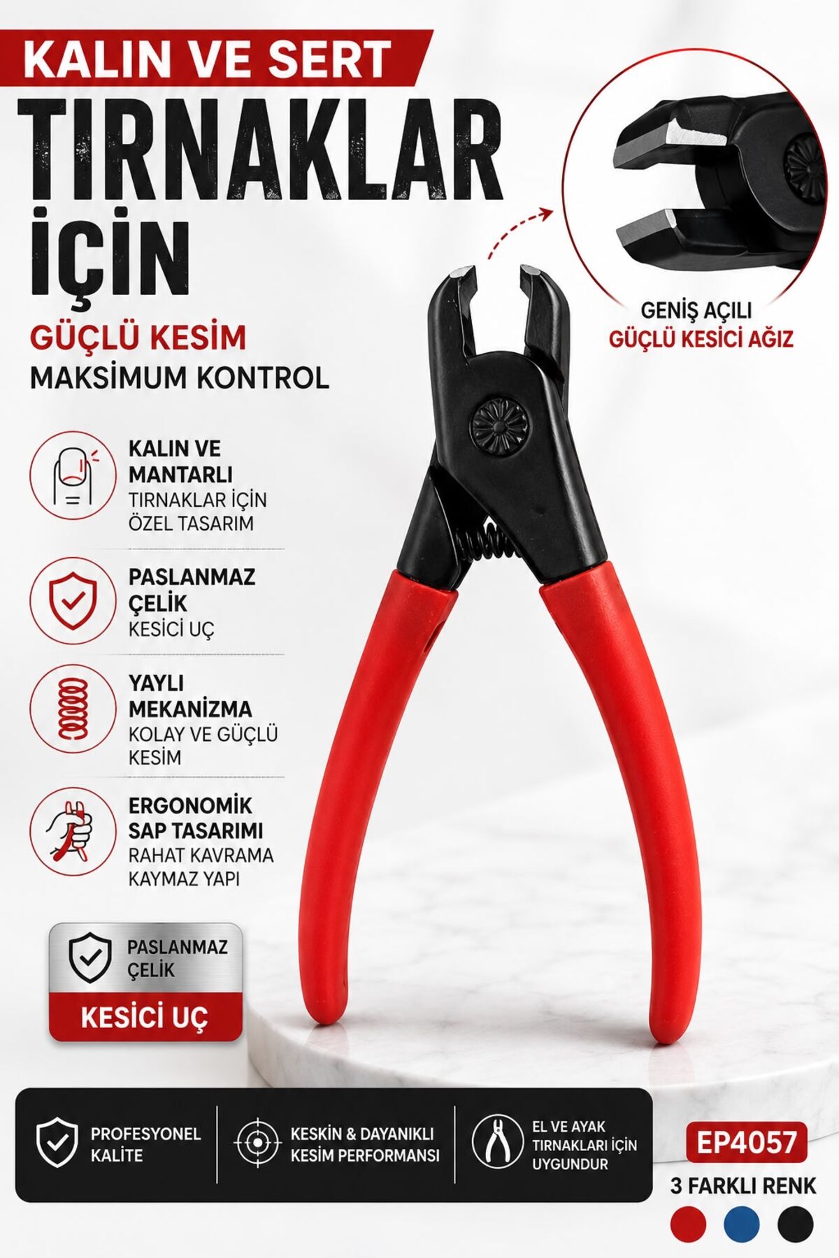 Gold Beauty Profesyonel Tırnak Makası – Paslanmaz Çelik Cuticle Scissor Manikür Pedikür Aleti