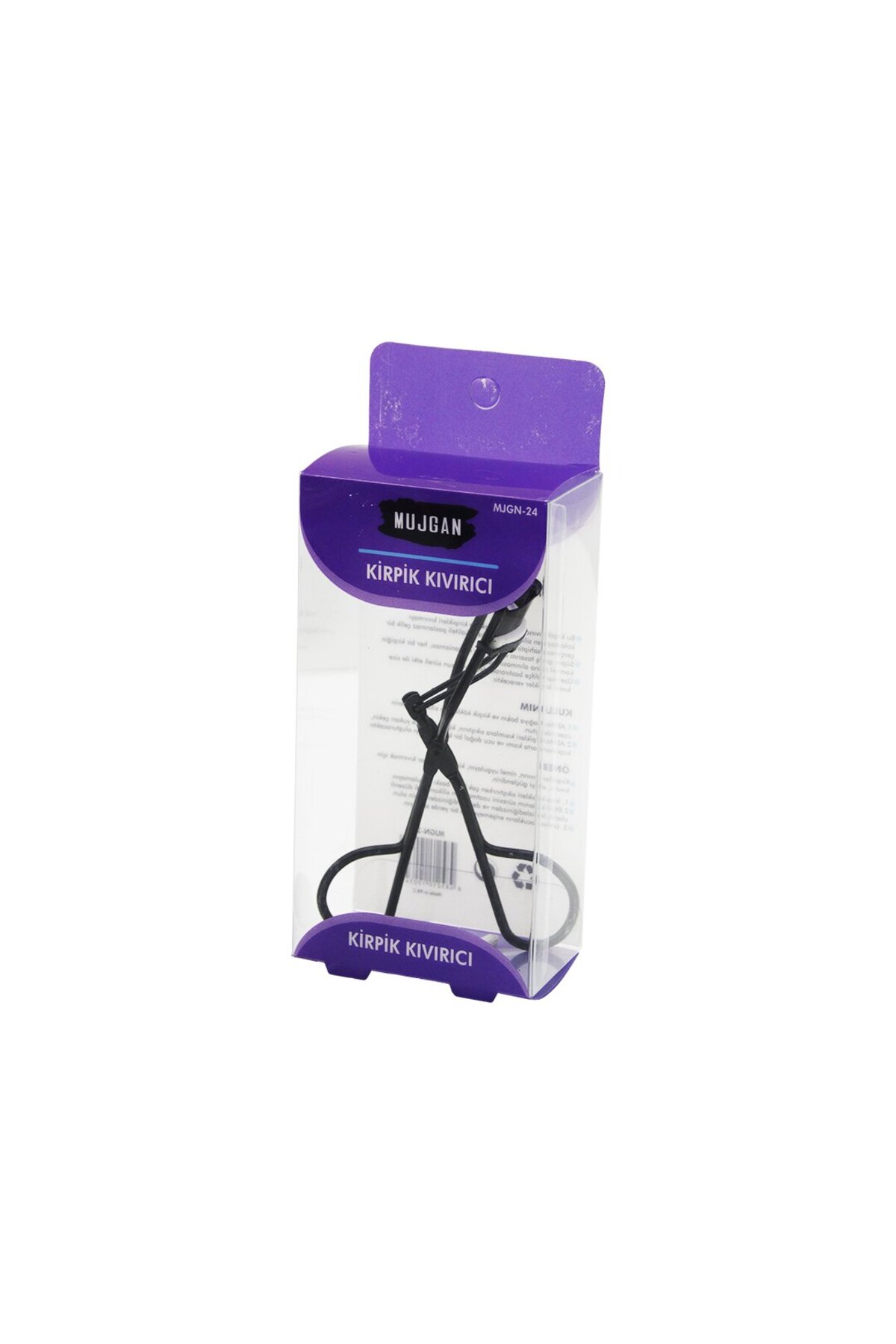 Greathings MUJGAN MJGN-24 KİRPİK KIVIRICI ( SİYAH METAL & SİLİKON PEDLİ ) ( MAKAS MODELİ )