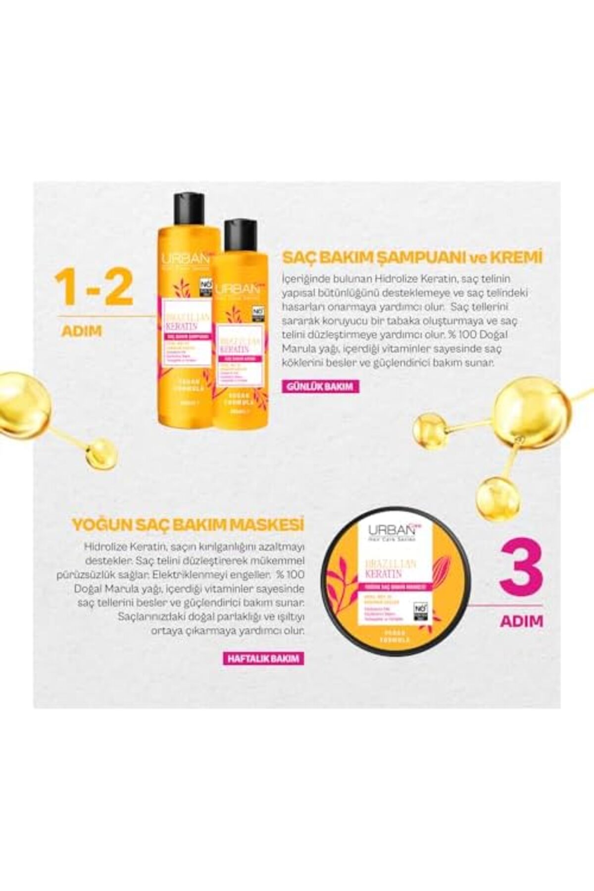 Yıldızan Care Brazilian Keratin Saç Bakım Kremi, 200 ml 1269701