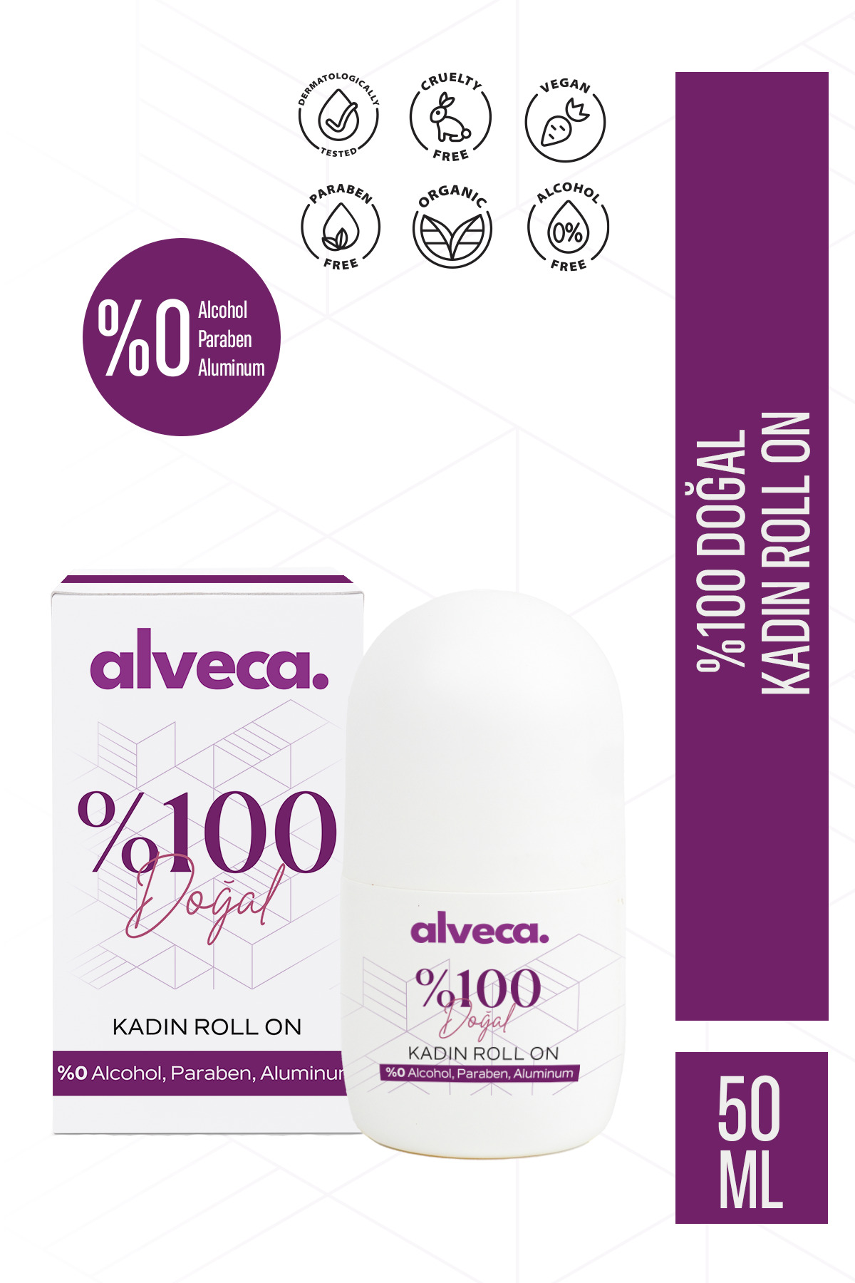 Alveca Kadın Ter Kokusu Önleyici %100 Doğal Roll On