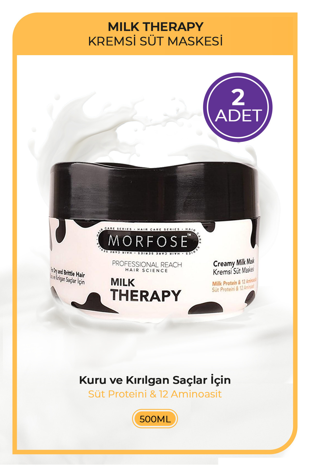 Morfose Milk Therapy Maske 500 Ml - 2 Adet
