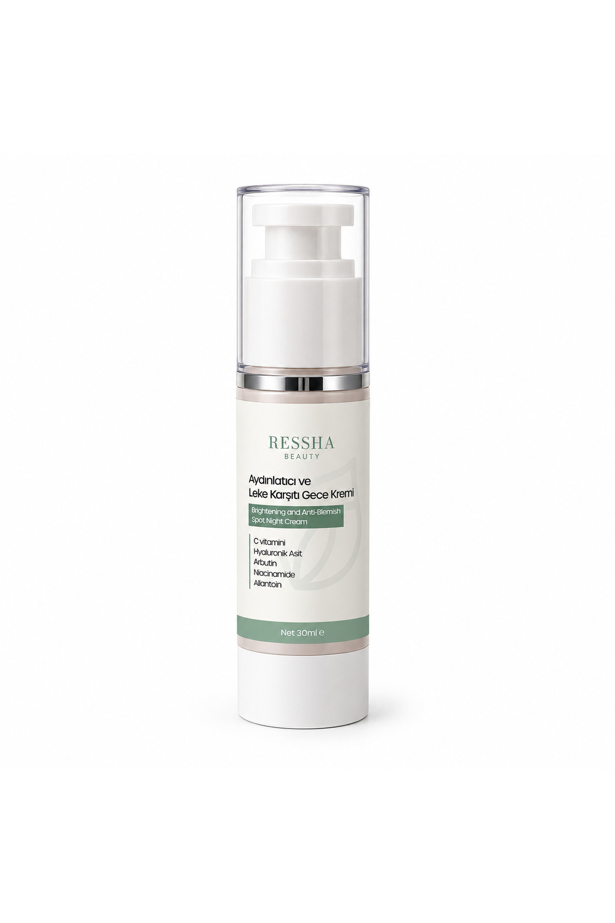 RESSHA BEAUTY DOĞAL AYDINLATICI VE LEKE KARŞITI GECE KREMİ