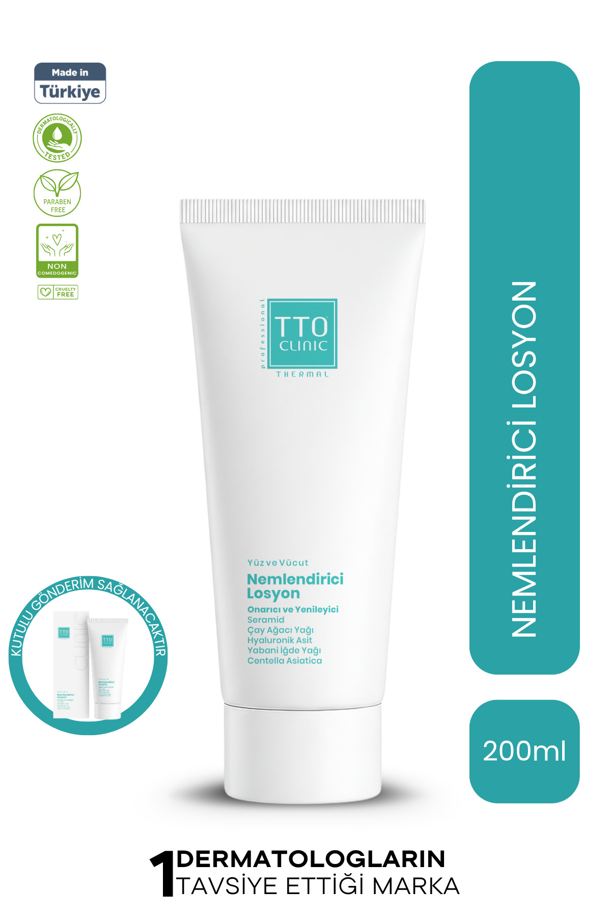 TTO Clinic Nemlendirici Losyon 200ml (seramid Cay Ağacı Yağı Centelle )