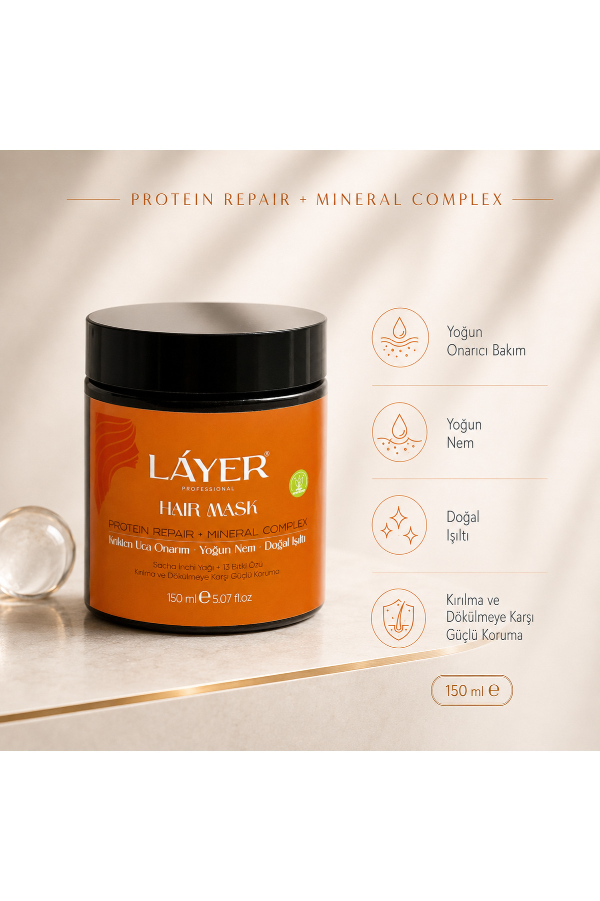 Layer Hair mask - Saç maskesi onarıcı ve besleyici