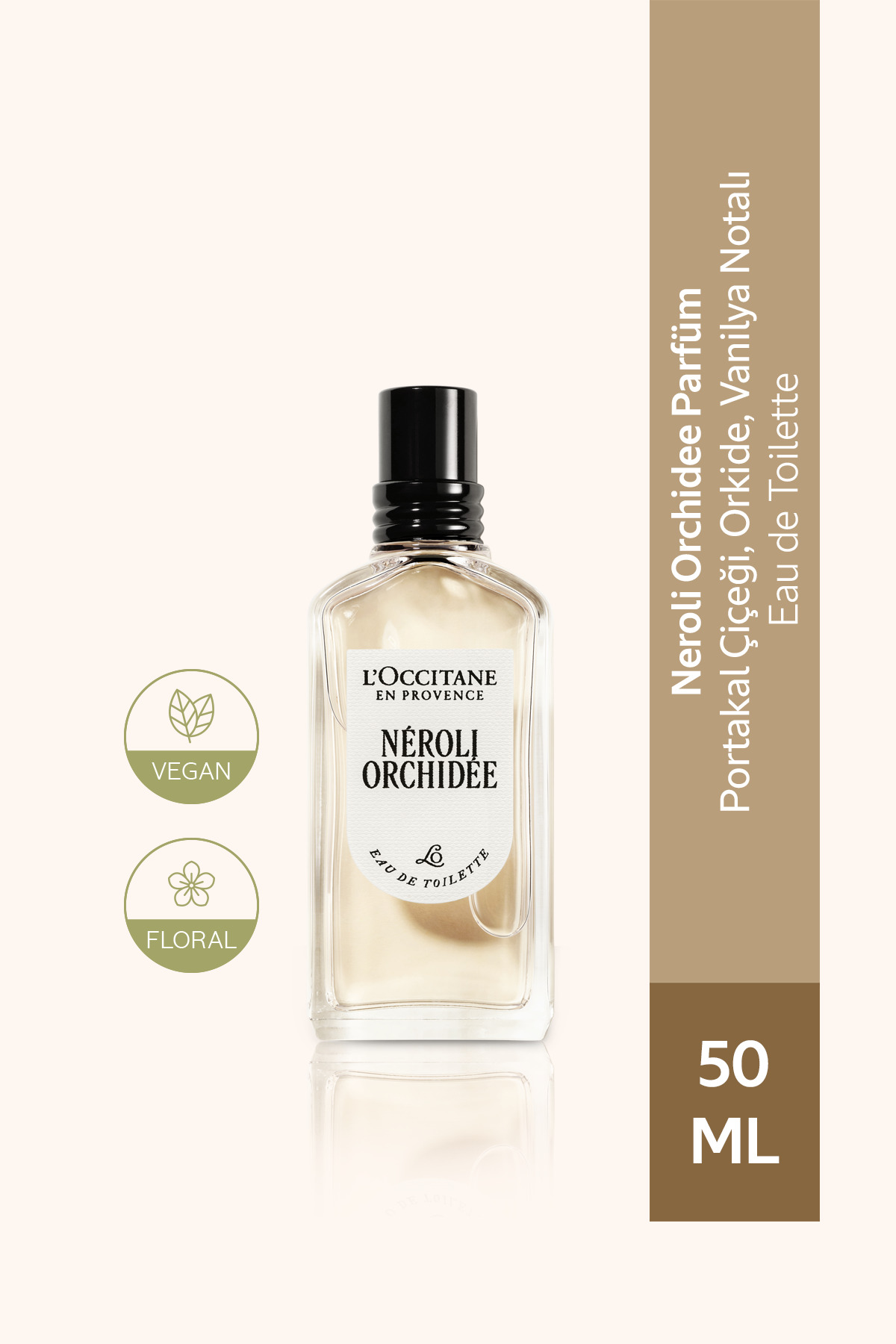 L'Occitane Néroli Orchidée Parfüm, EDT, Kadın, Mandalina, Portakal Çiçeği ve Vanilya Notaları, 50 ml