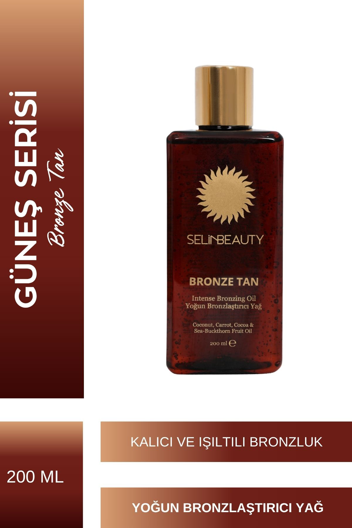 SELİNBEAUTY Bronze Tan Intense Bronzing Oil 200 ml