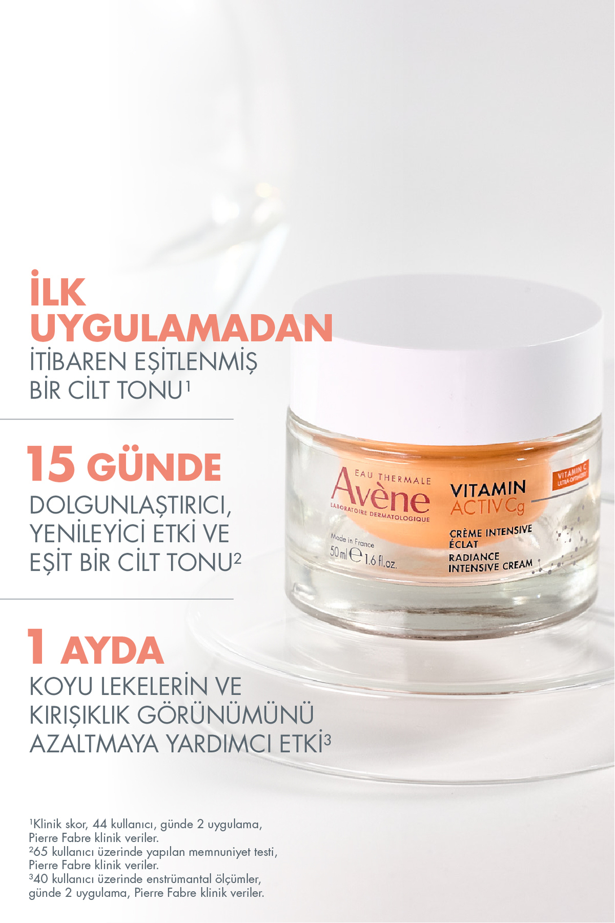 Avene Vitamin Activ Cilt Tonunu Eşitlemeye ve Cilde Parlaklık Kazandırıcı Antioksidan Etkili Yüz Bakımı 50ml
