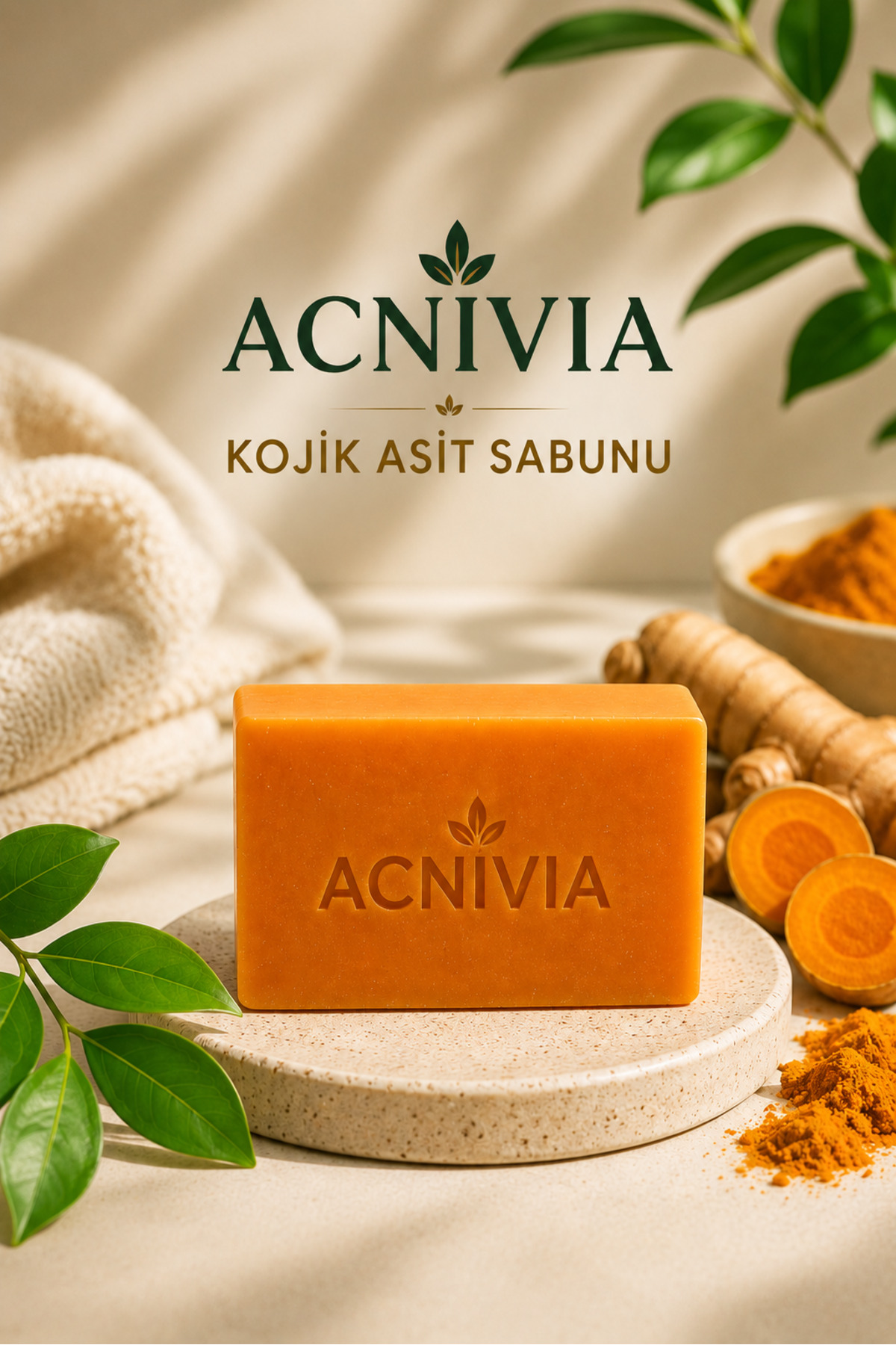 Secel Kojik Asit Sabunu | Leke ve Kararmaya Karşı Cilt Bakım Sabunu, E vitamini ve Zerdeçal Özlü