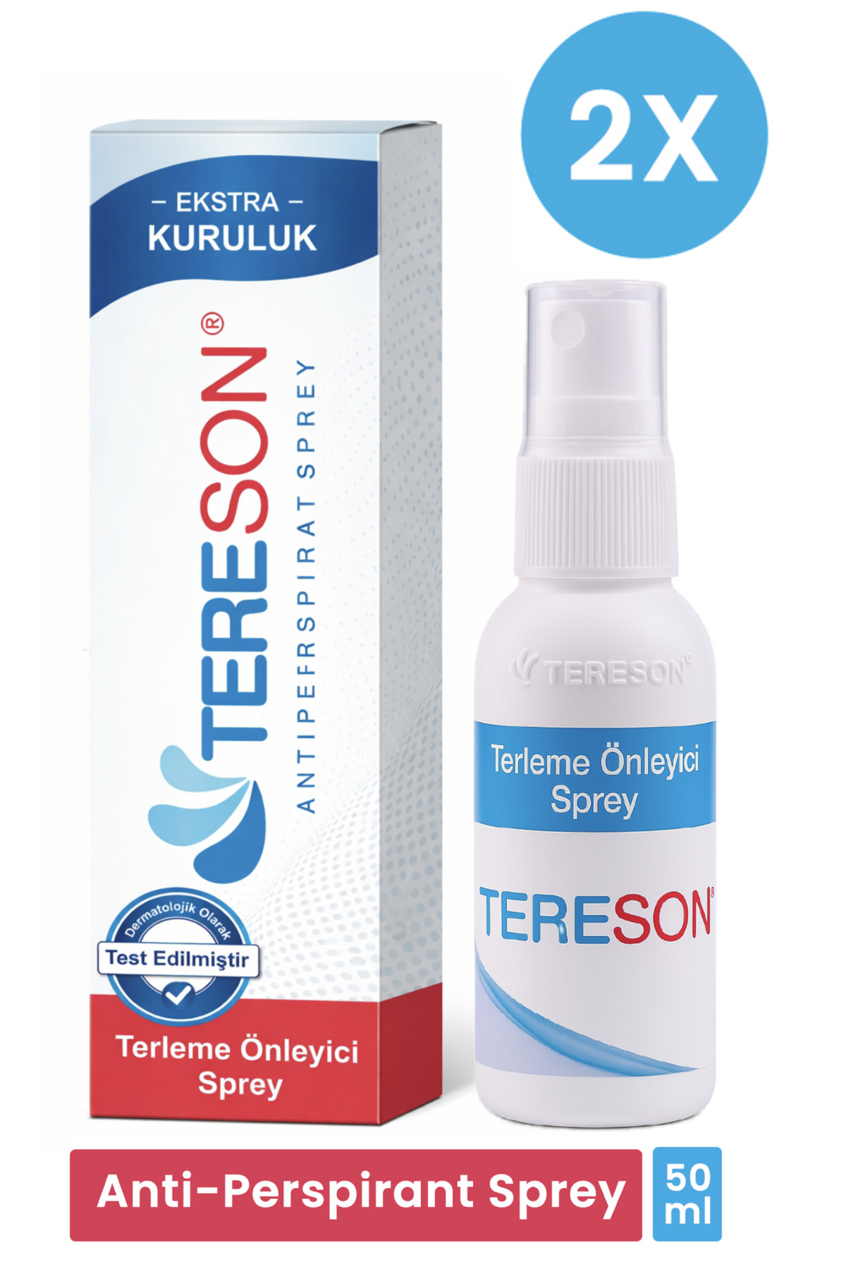 Tereson El,ayak, Koltuk Altı Terleme Önleyici Ve Ter Kokusuna Karşı Koruma Antiperspirant Sprey 2x50 ml