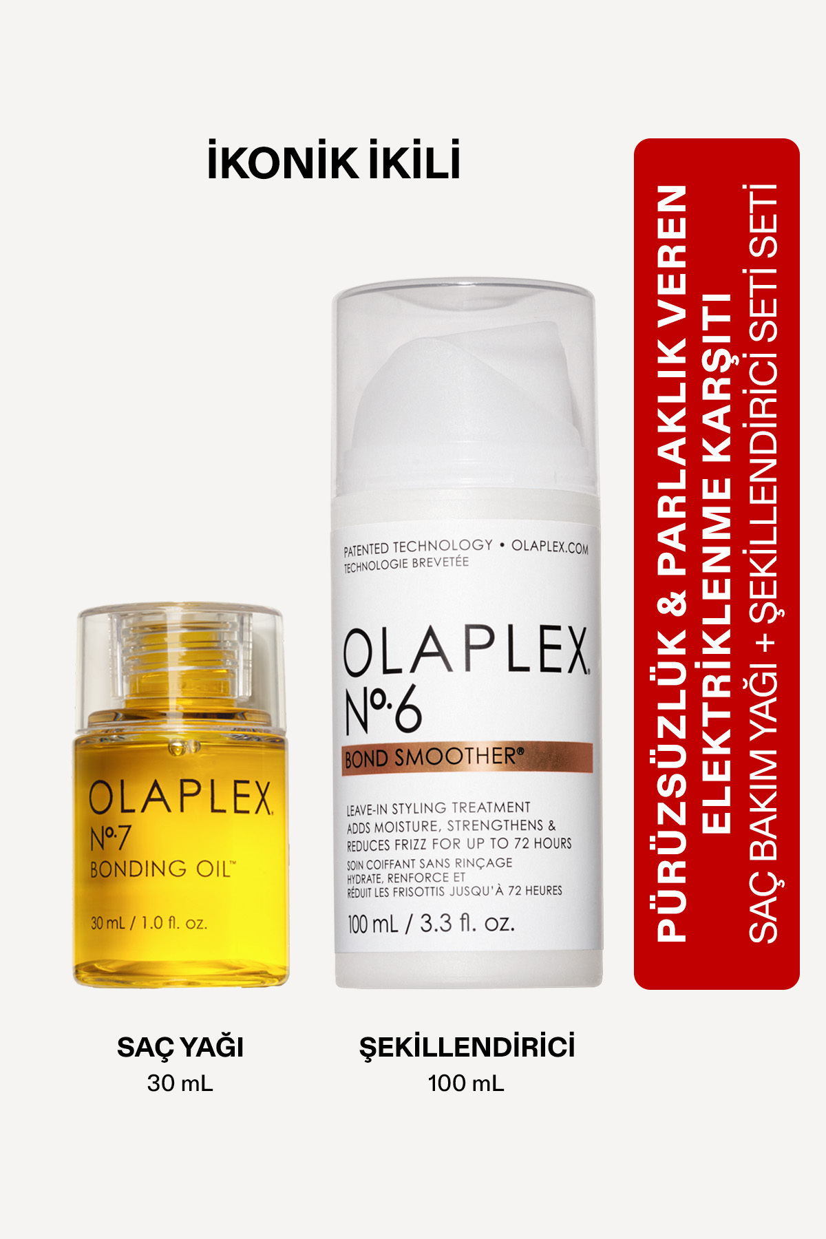 Olaplex Iconic Styling Duo - Saçları Şekillendirirken Etkili Bakım Yapan Bağ Güçlendirici Ikonik Ikili