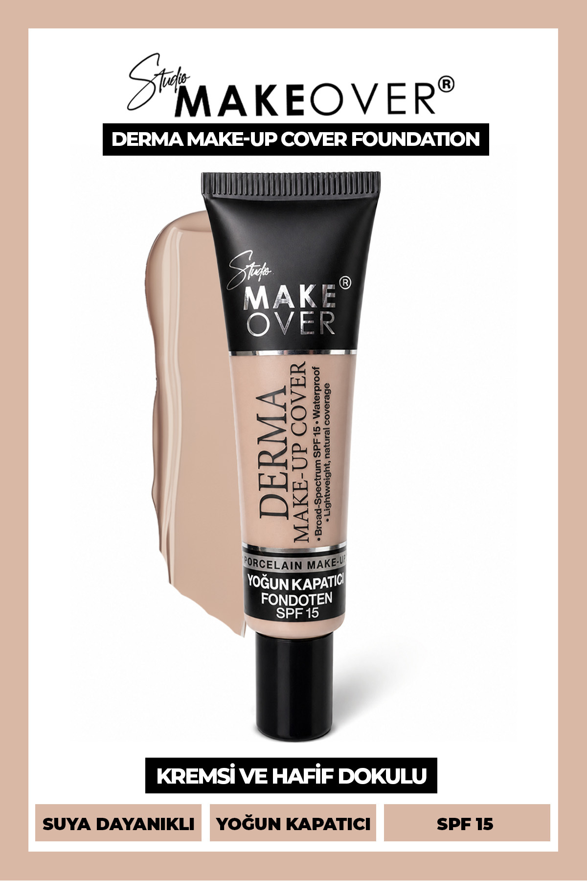 New Well Studio MakeOver Derma Make-Up Cover Foundation Yoğun Kapatıcı Fondöten 01 40 ML
