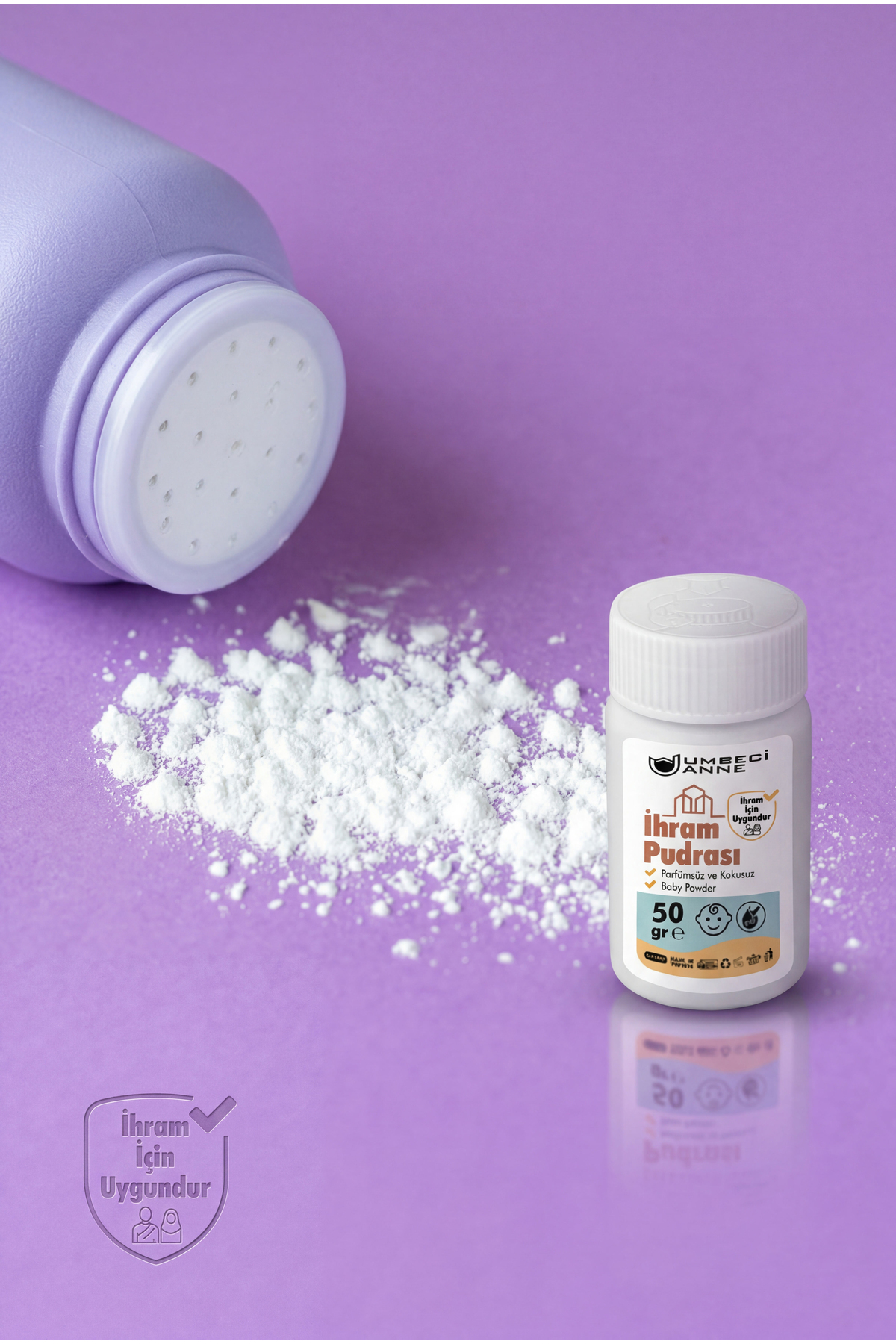 Umreci Anne 50 gr Parfümsüz & Kokusuz İhram Pudrası - Hac ve Umre İçin Uygundur