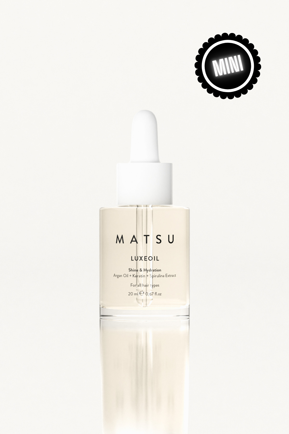 MATSU Luxeoil Argan & Havyar Özlü Besleyici Saç Bakım Yağı | Parlaklık ve Nem 20 ml Seyahat Boy