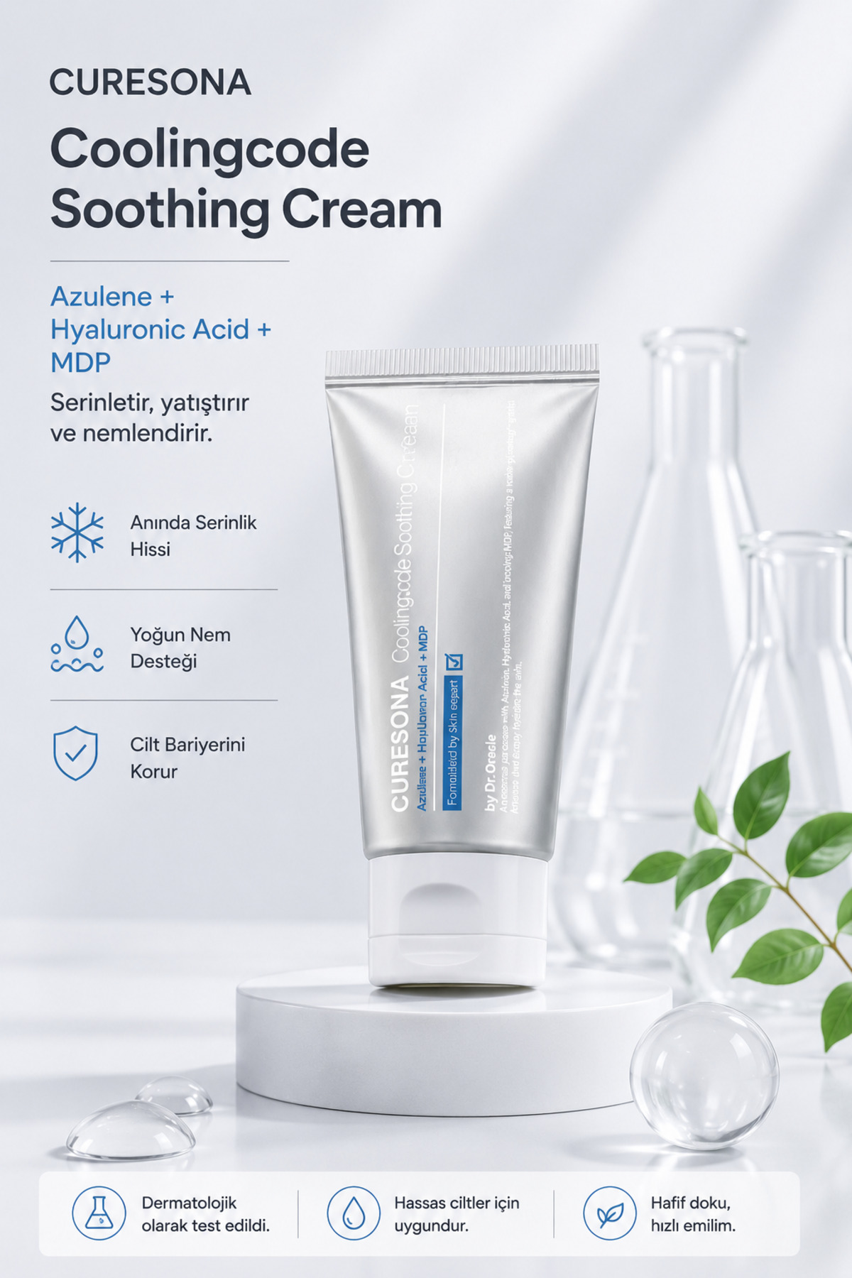 CURESONA Coolingcode Soothing Gel Cream - Yatıştırıcı Jel Krem 50ml