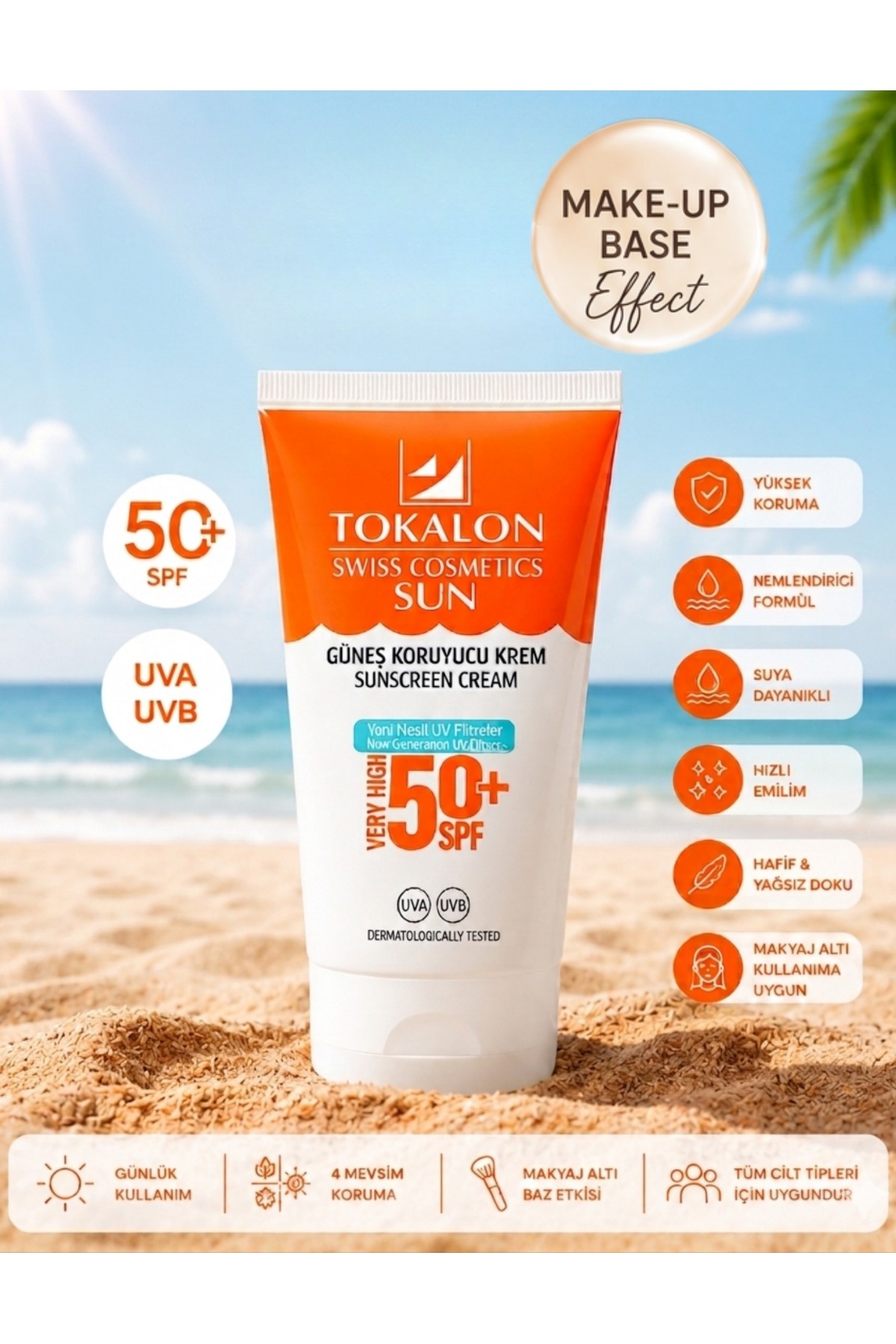 Tokalon Güneş Koruyucu Krem - Sunscreen Cream 50 Spf - 150 ml