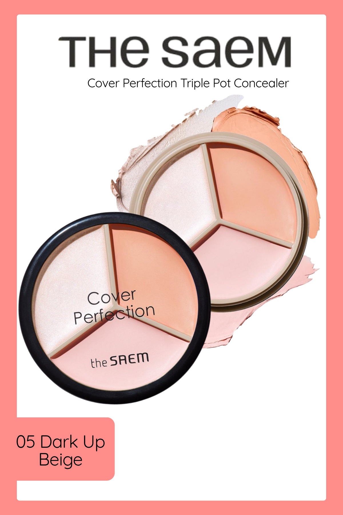 THE SAEM Cover Perfection Triple Pot 3'lü Kapatıcı Paleti - 05 Dark Up Beige (VİONİNE)