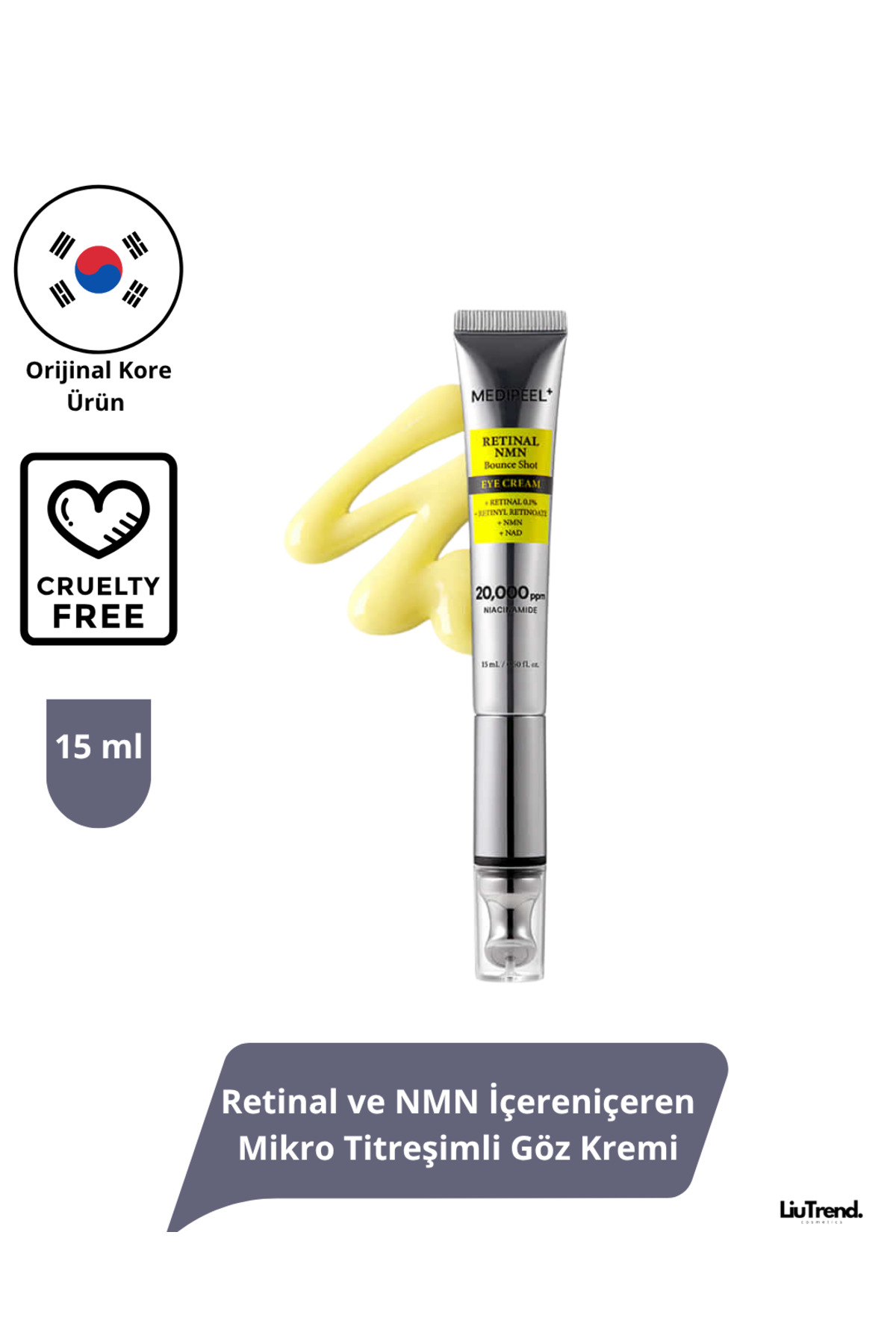 Medipeel Retinal NMN Bounce Shot Eye Cream 15 ml Mikro Titreşimli Göz Kremi