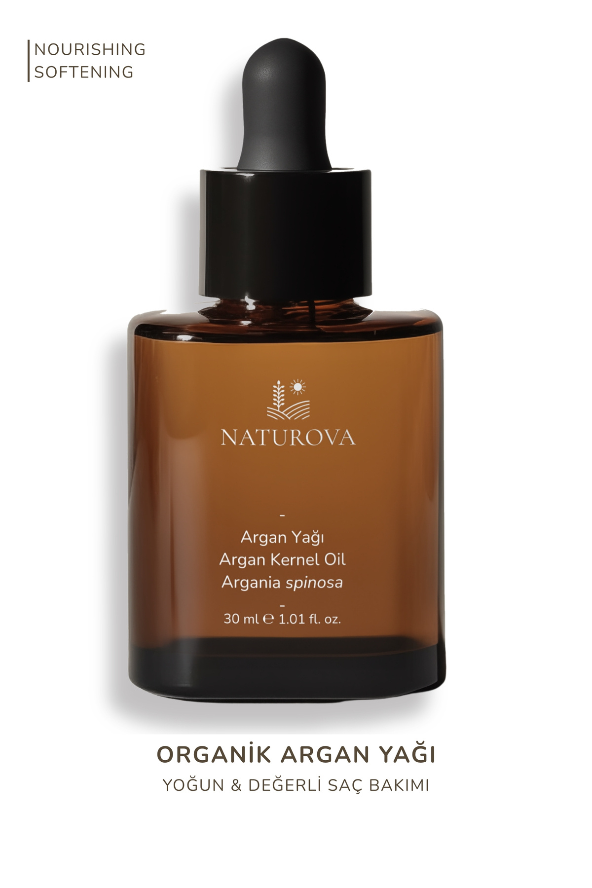 NATUROVA Organik Argan Yağı , Seyreltilmemiş Saf Yağ, 30 ml
