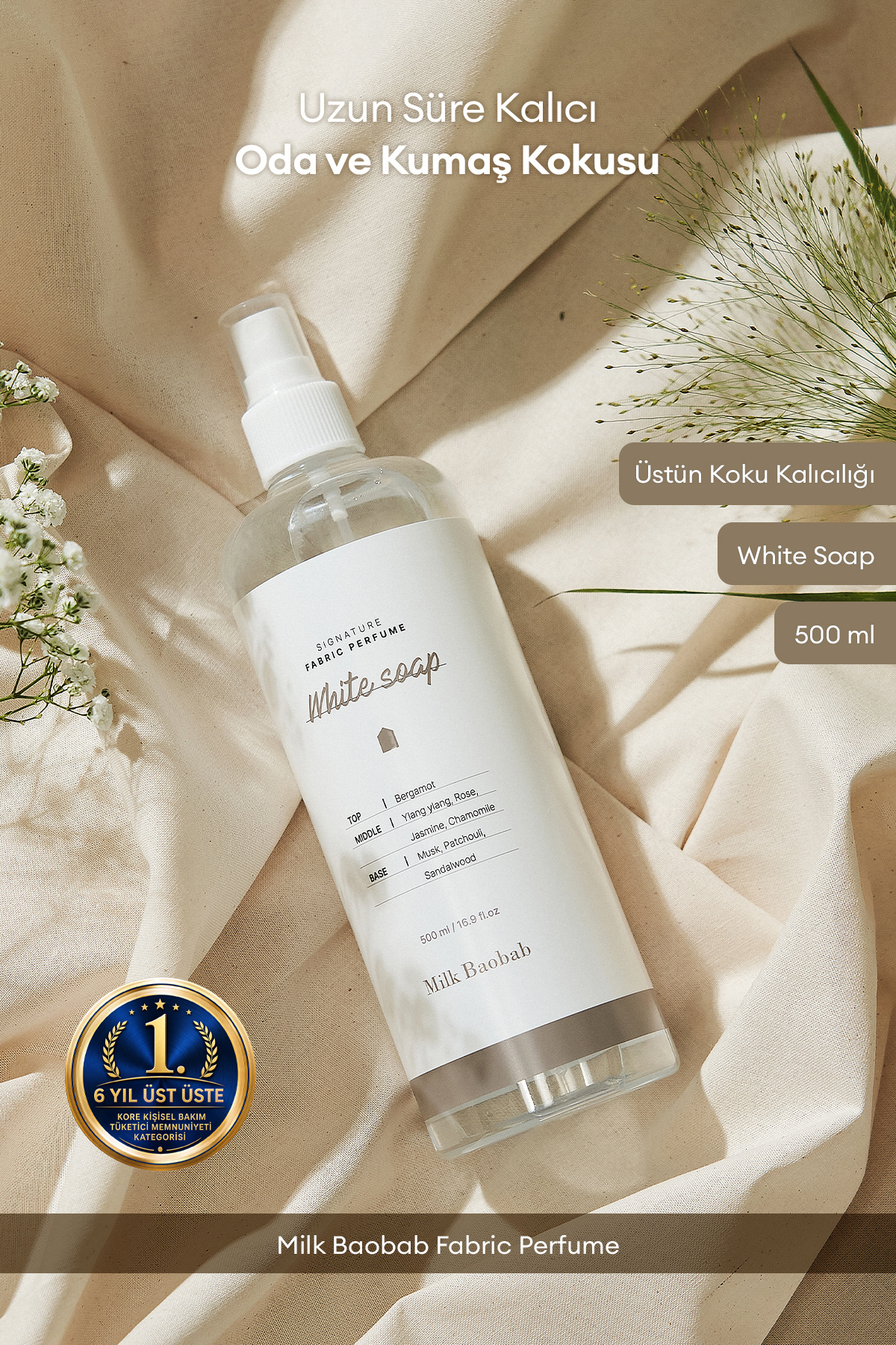 Milk Baobab Uzun Süre Kalıcı Oda ve Kumaş Kokusu Signature Fabric Perfume (White Soap)