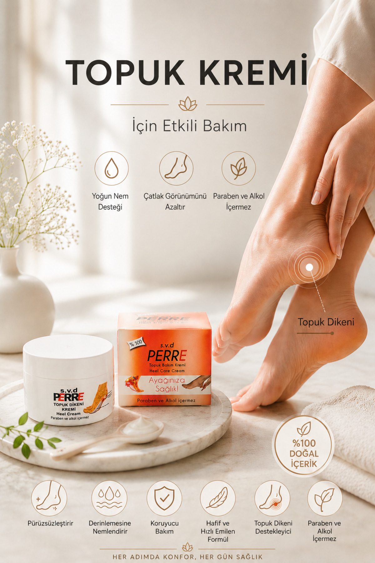 Topuk Dikeni Ve Ağrısı Için Bakım Kremi 100 ml