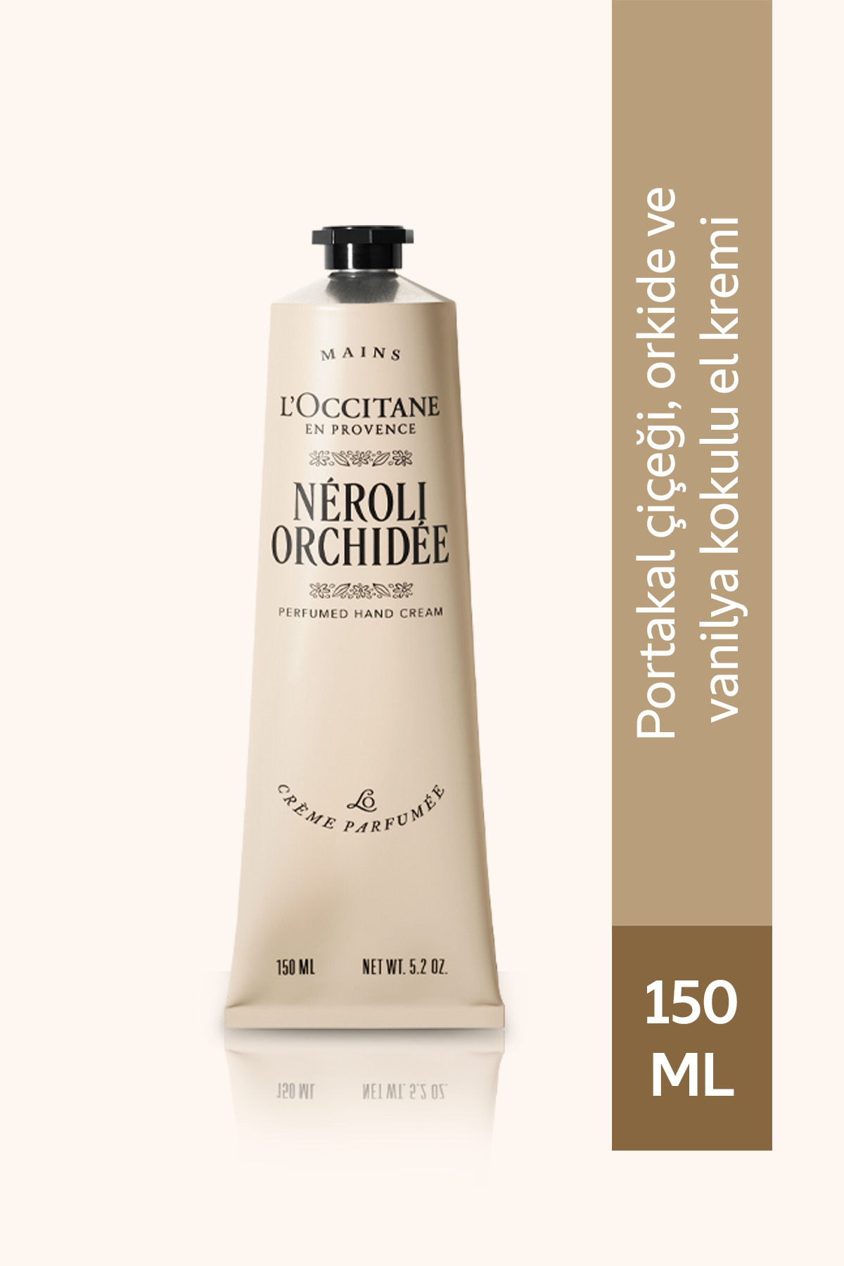 L'Occitane Néroli Orchidée Parfümlü El Kremi, Shea Yağı, Vanilya ve Portakal Çiçeği Özü İçeren Besleyici ve Nemlendirici, 150 ml