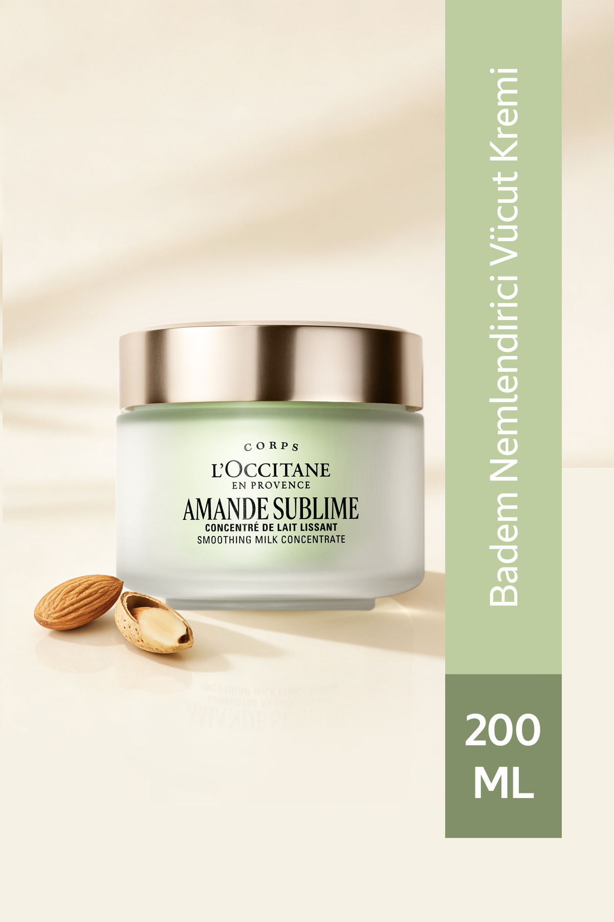L'Occitane Badem Nemlendirici Vücut Kremi, Badem Sütü ve Yağı İçeren, 200 ml