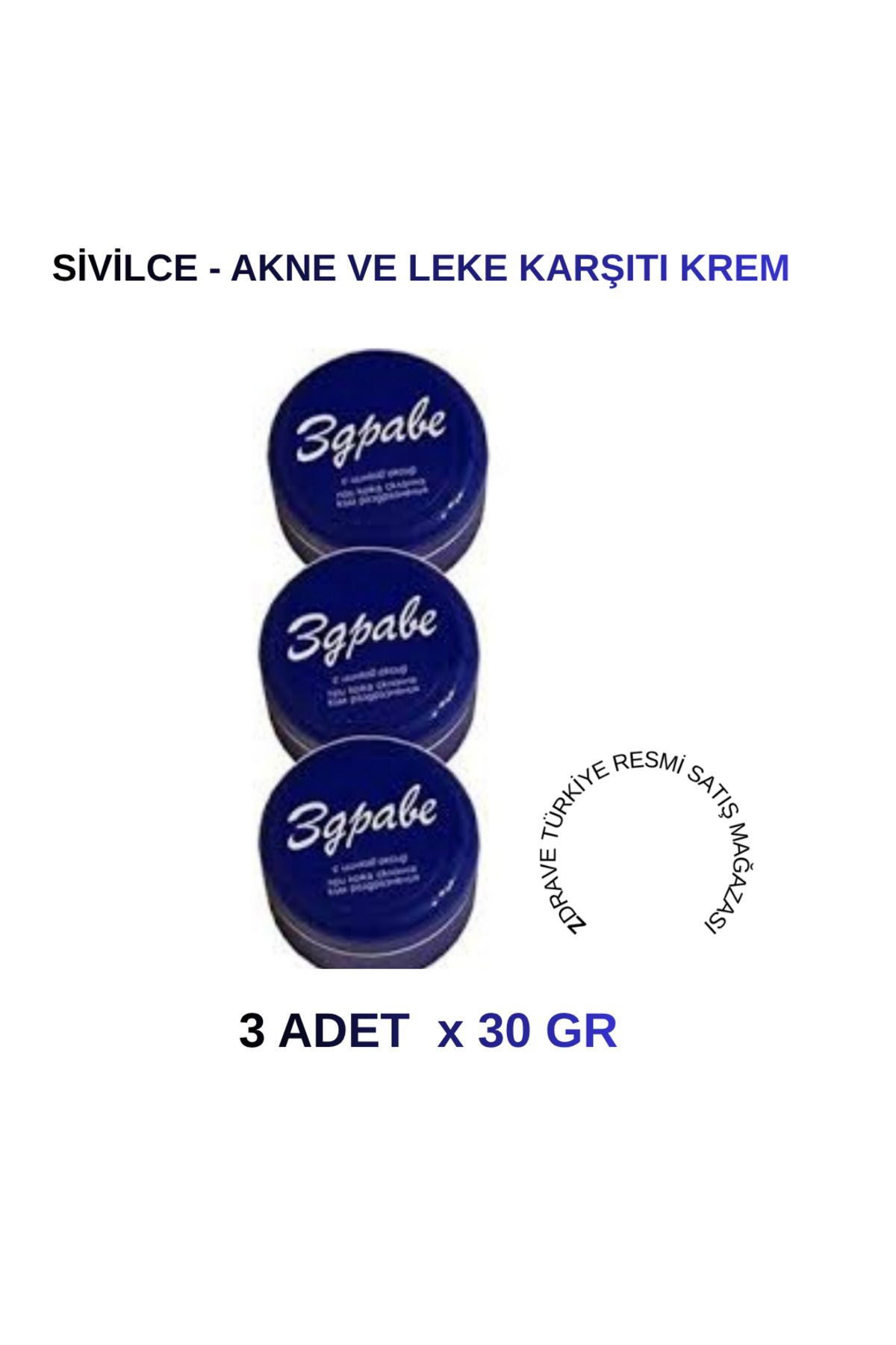 ZDRAVE 3 Gpabe Bulgar Kremi 30 Gr. 3'lü Avantajlı Paket
