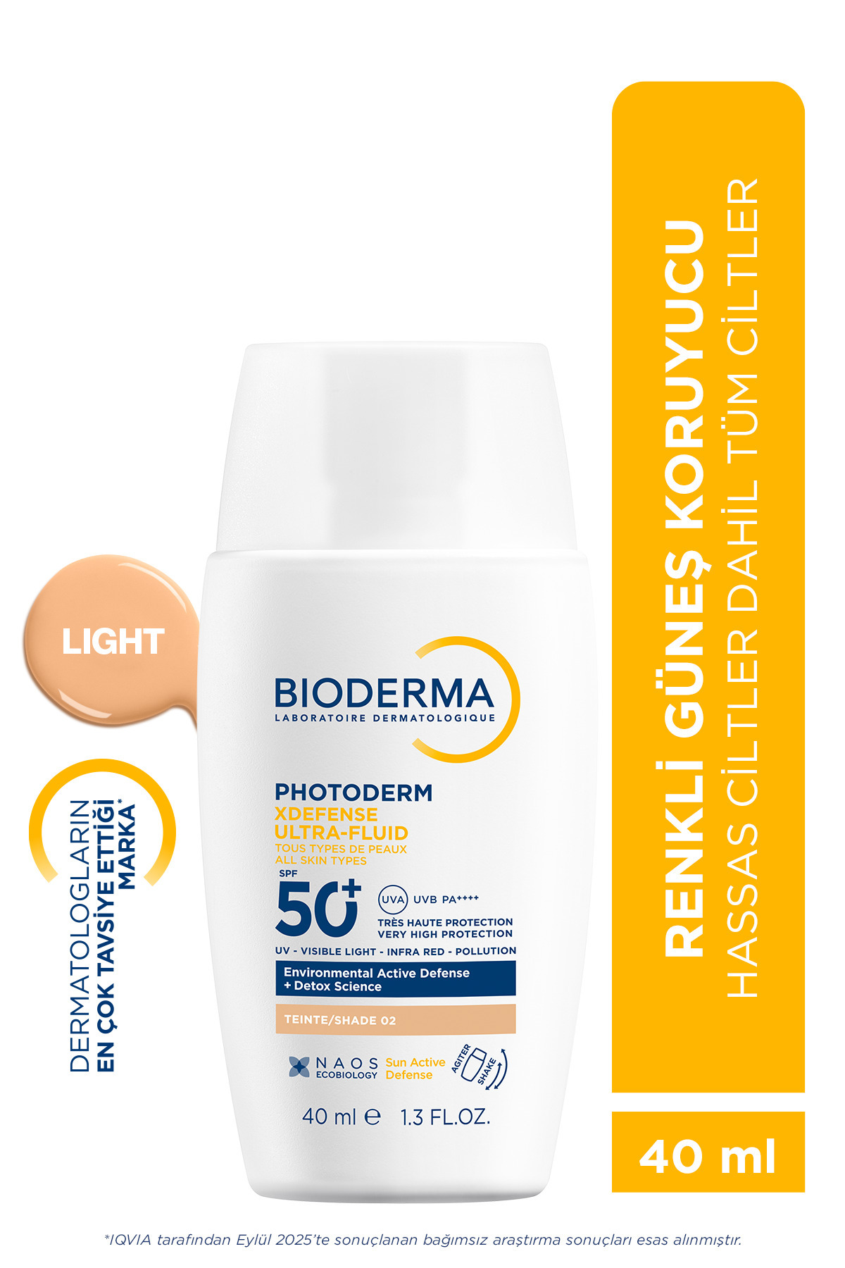 Bioderma Photoderm XDefense Tüm Cilt Tipleri Antioksidan Etkili Renkli SPF50+ Güneş Kremi Light 40 ml