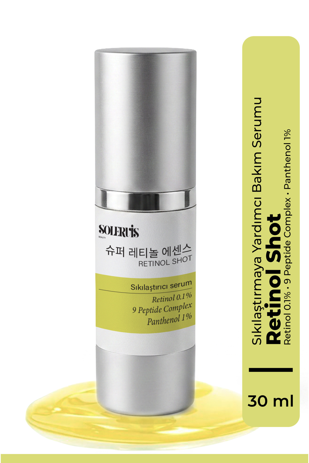 SOLERVIS Retinol Shot %0.1 Serum 30 ML | Niacinamide %5 + Matrixyl