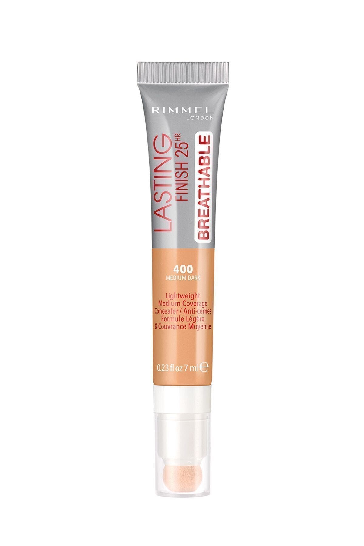 RIMMEL LONDON Kapatıcı - Lasting Finish 25HR Breathable Concealer 400 Medium Dark 3614224426033