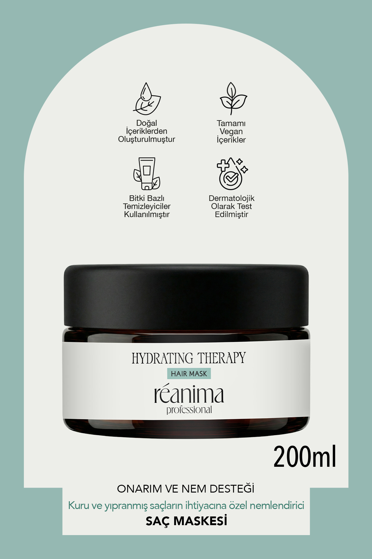 Reanima Hydrating Theraphy Yıpranmış Kuru Saçlar İçin Bakım Onarım Sağlayan Nemlendirici Saç Maskesi