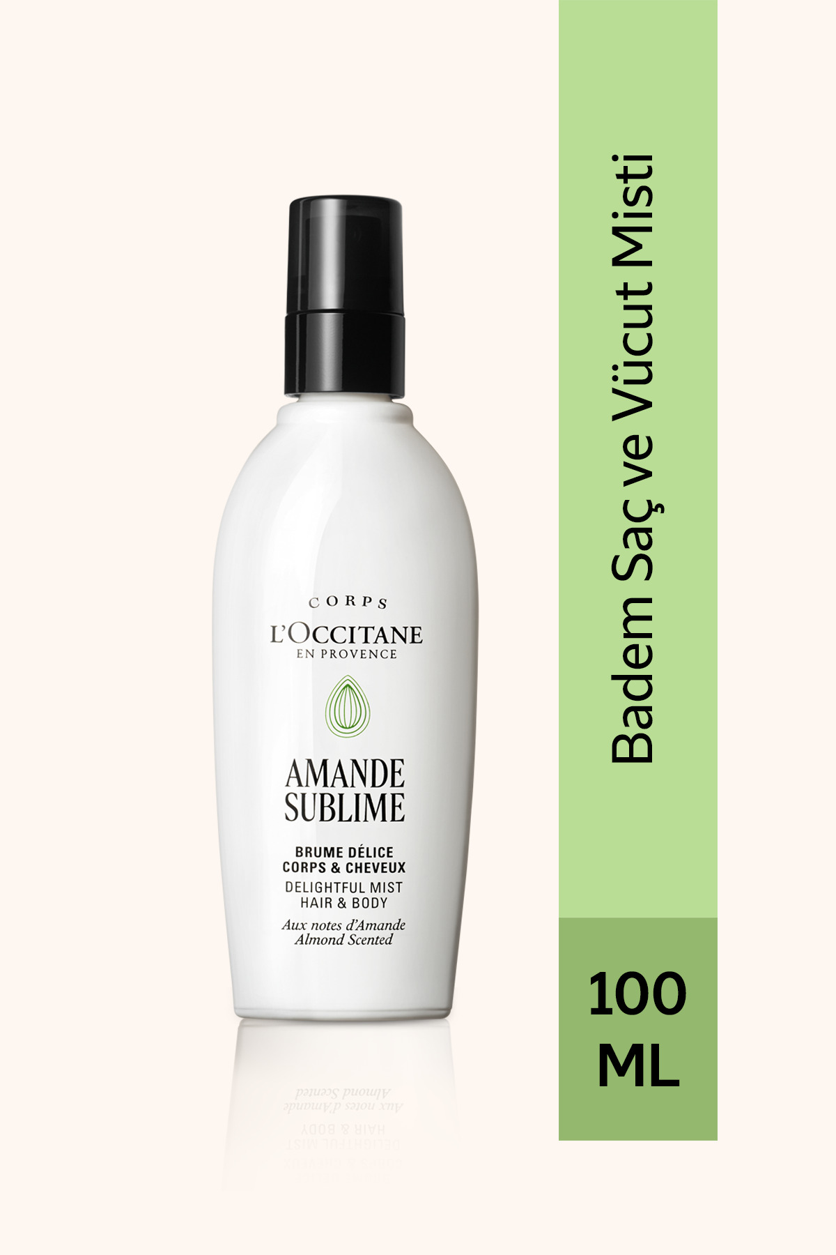 L'Occitane Badem Saç ve Vücut Spreyi - Misti, Tatlı Badem, Bergamot ve Frezya Notaları, 100 ml