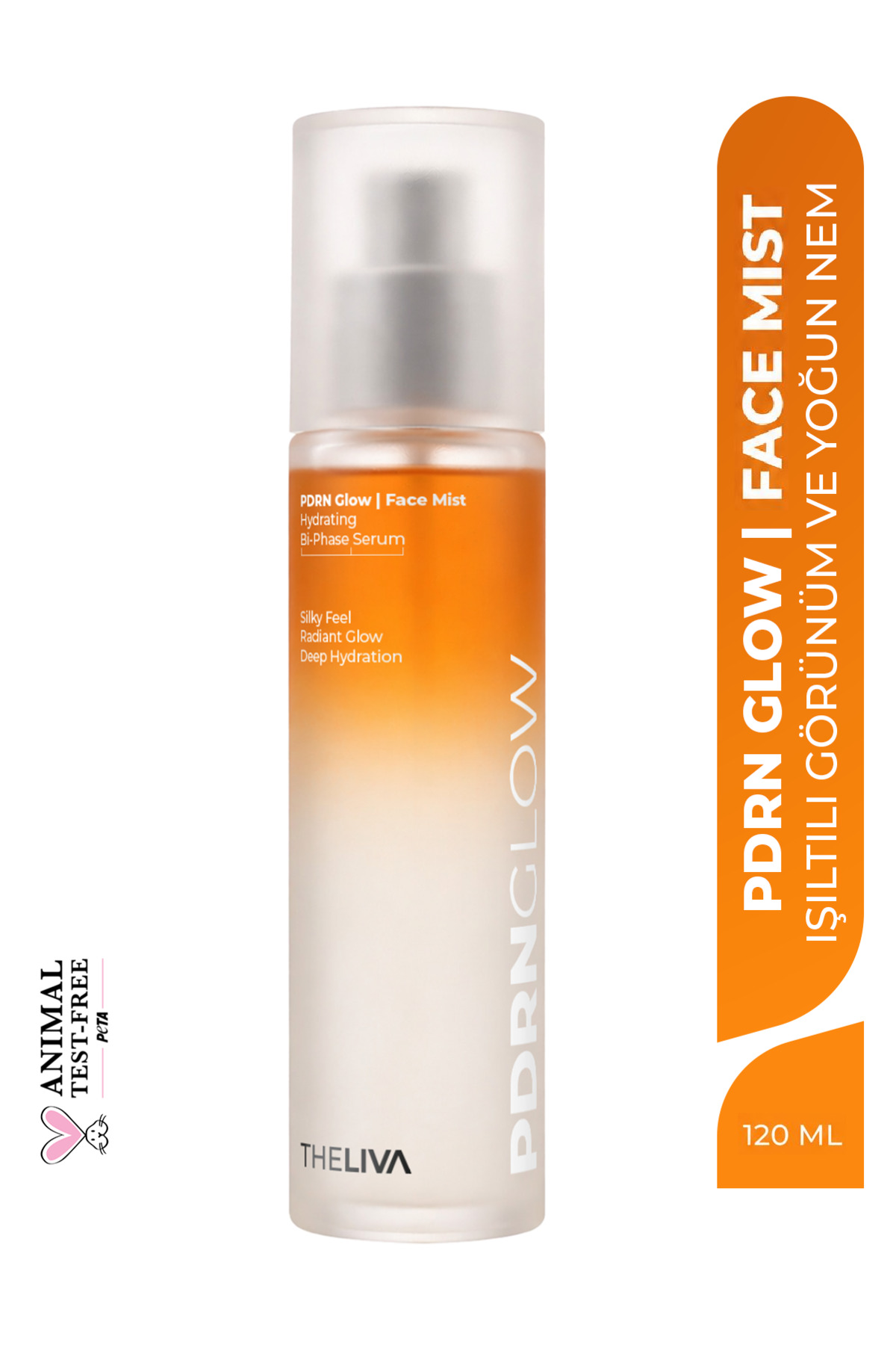 The Liva PDRN Glow Çift Fazlı Yüz Sprey Tonik – Nemlendirici & Aydınlatıcı Face Mist 120 ml