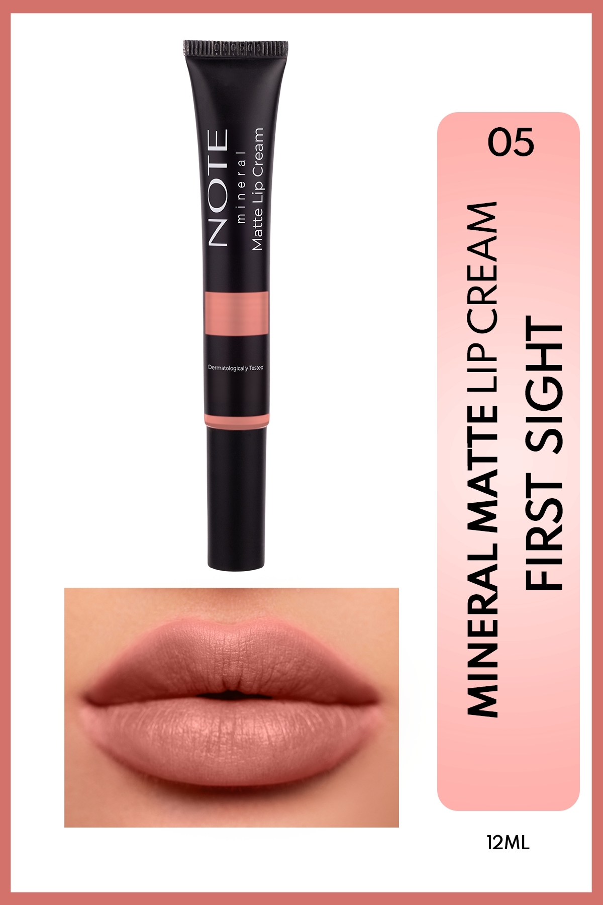 NOTE Mineral Matte Lip Cream 05 First Sight Yarı Mat Bitişli Likit Ruj