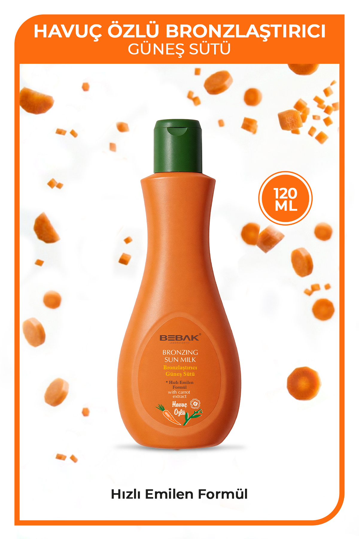 Bebak Havuç Özlü Güneş Bakım Sütü 120 ml