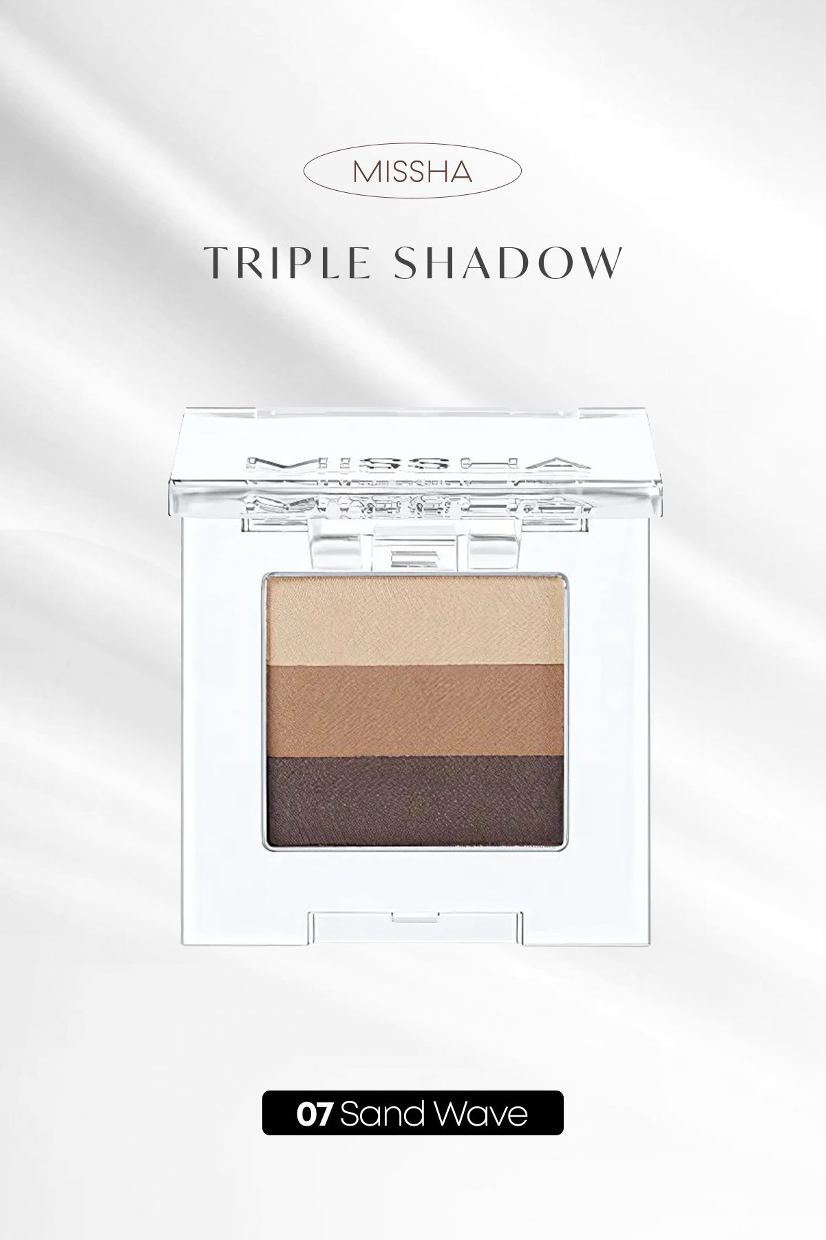 Missha Yumuşak Dokulu, Dökülme Yapmayan 3 Renkli Göz Farı Triple Shadow (07 Sand Wave)