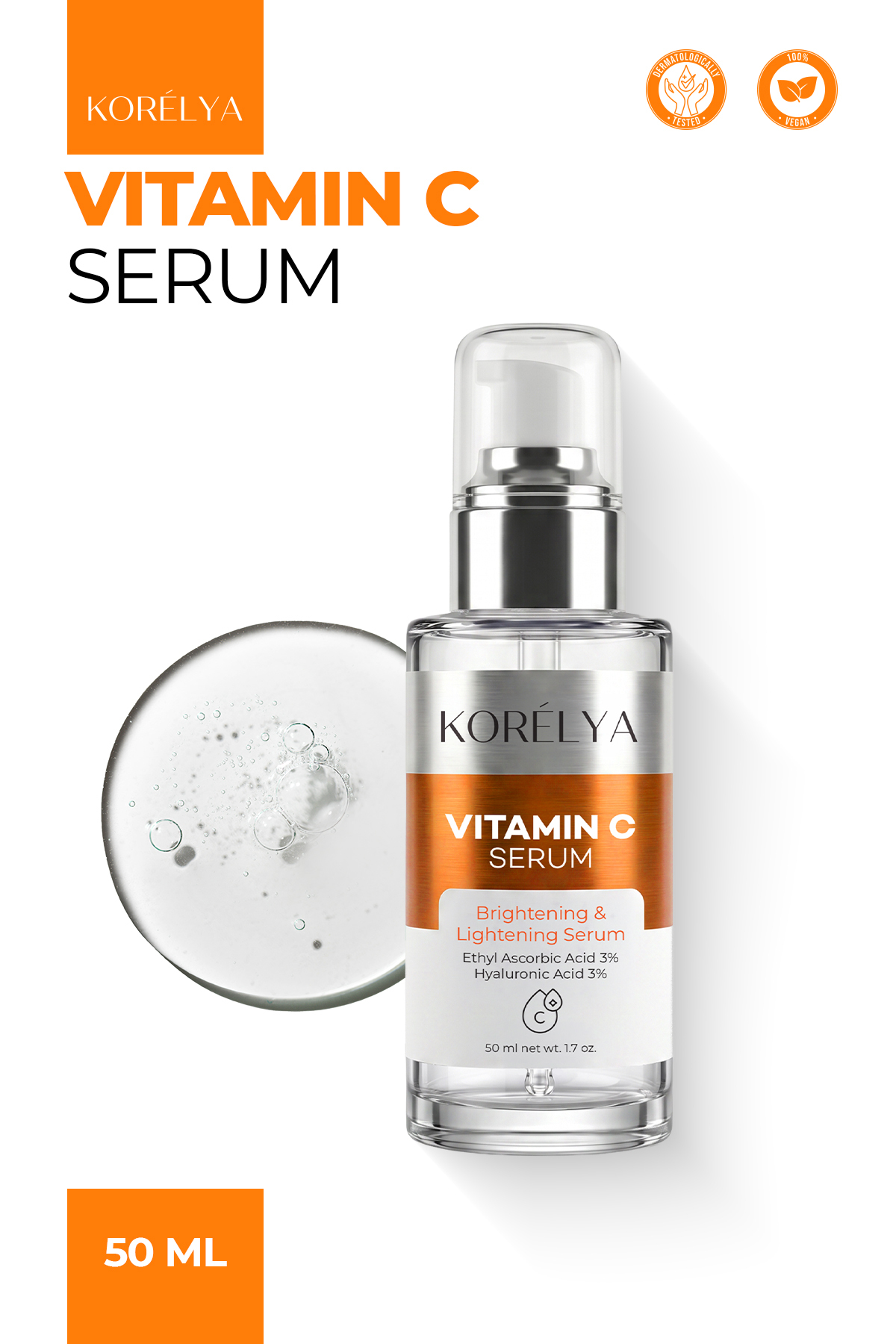 KORELYA C Vit Aydınlatıcı Ve Ton Eşitleyici Bakım Serumu 30 ml