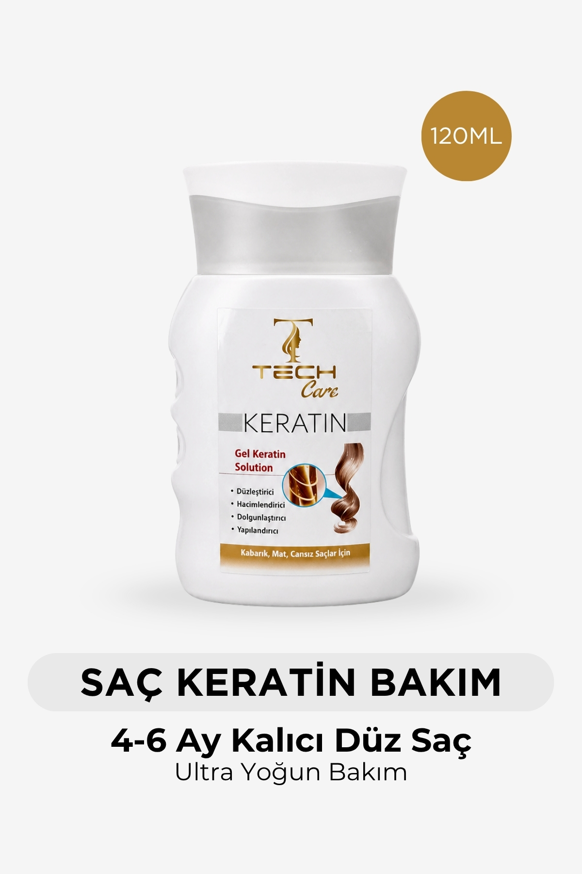 Tech Care Saç Keratin Brezilya Fönü - Kalıcı Düzlük Düzleştirici Botox 120 ml