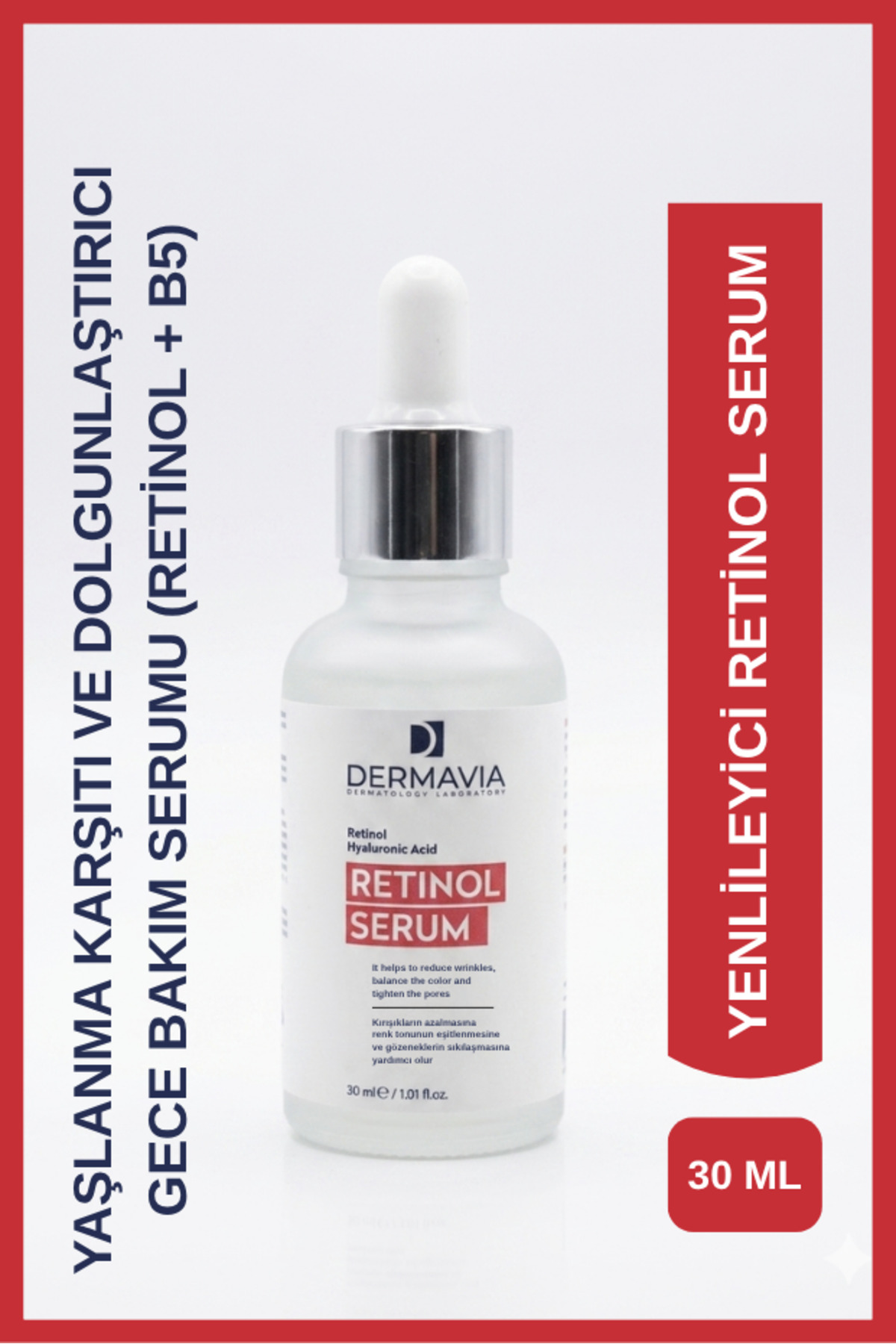 Dermavia Onarıcı, Besleyici & Yenileyici Retinol Serum Genç Görünüm 30 Ml