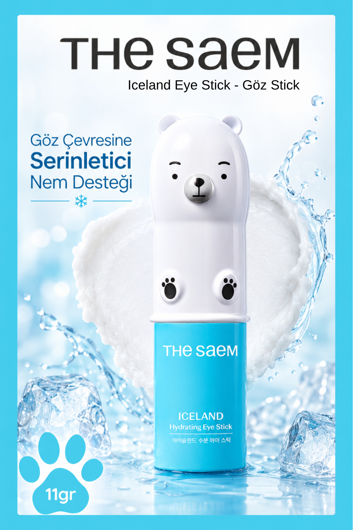 THE SAEM Iceland Hydrating Eye Stick (NEMLENDİRİCİ AYDINLATICI STİCK GÖZ KREMİ) 7 gr (VİONİNE)