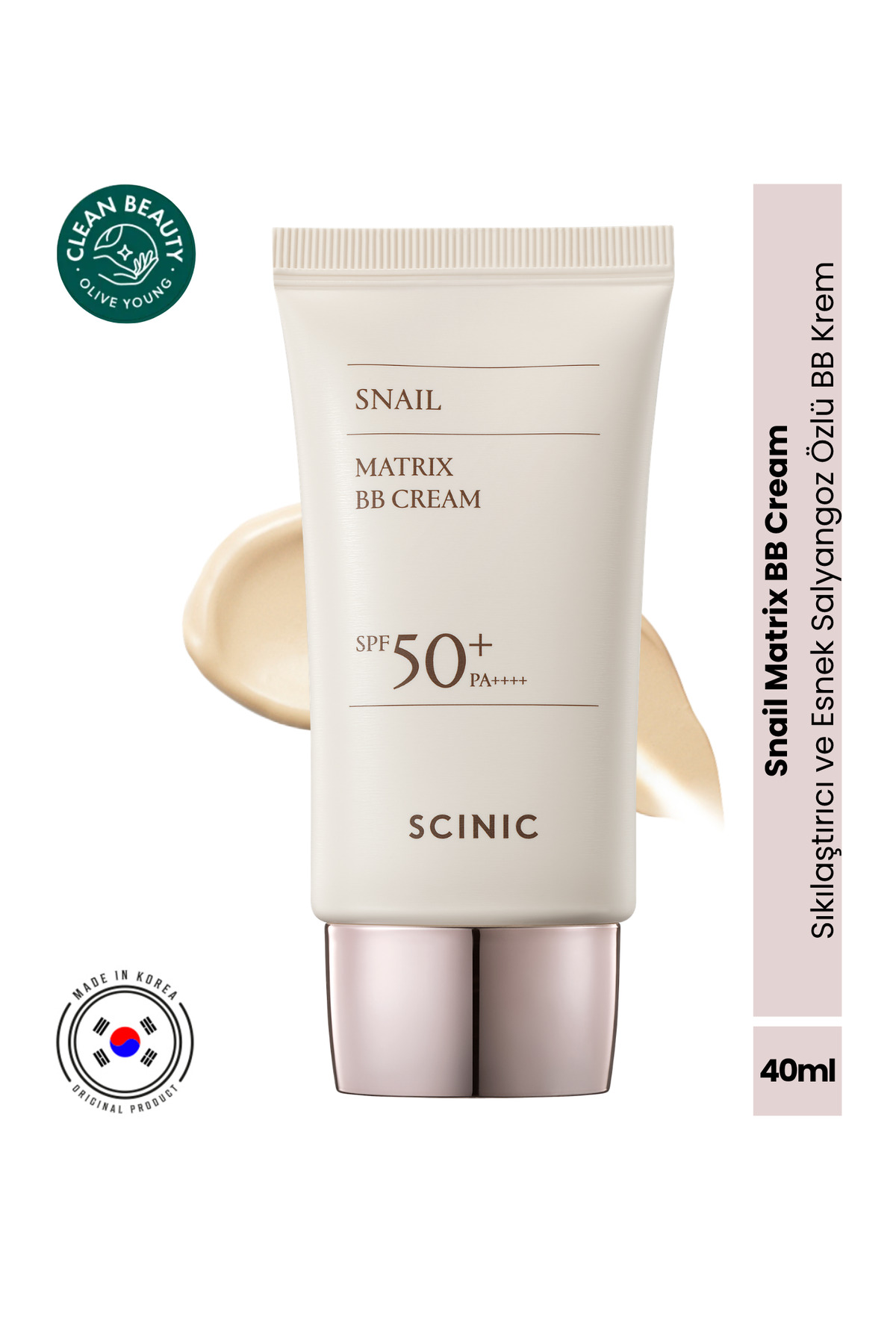SCINIC Snail Matrix BB Cream Salyangoz Özlü Aydınlatıcı ve Ton Eşitleyici BB Krem 40 ml