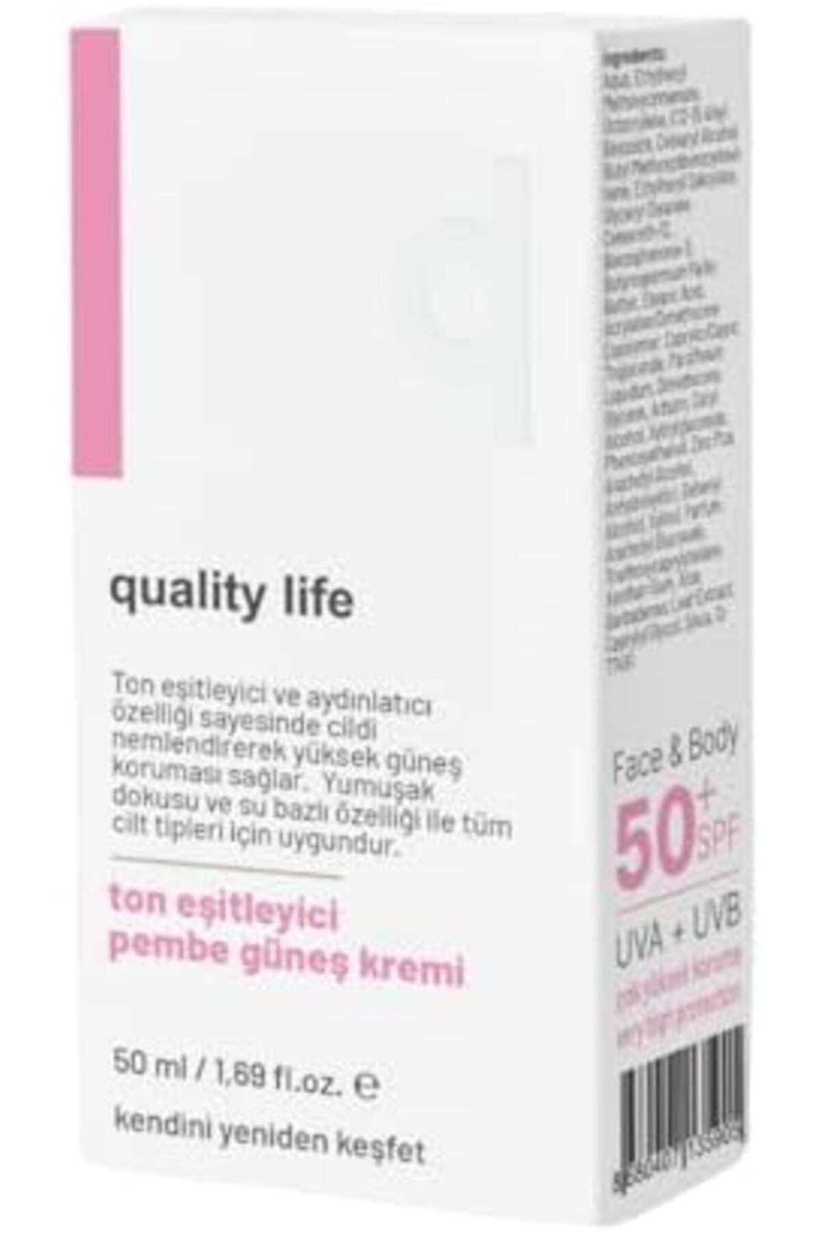 Yıldızan Life Renkli Güneş Kremi - Pink - Tone Up - Ton Eşitleyici Pembe Yüz Güneş Kremi 2940